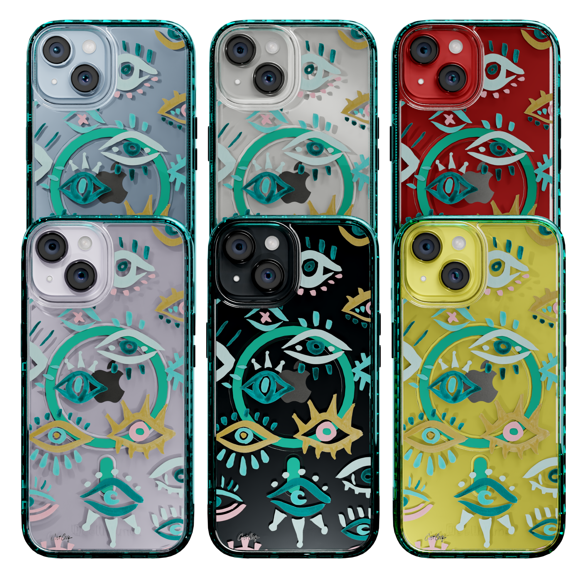 Mystic Eyes by CatCoq | iPhone 14 Series | MagSafe® Case iPhone 14 Pro Max / Seafoam Green