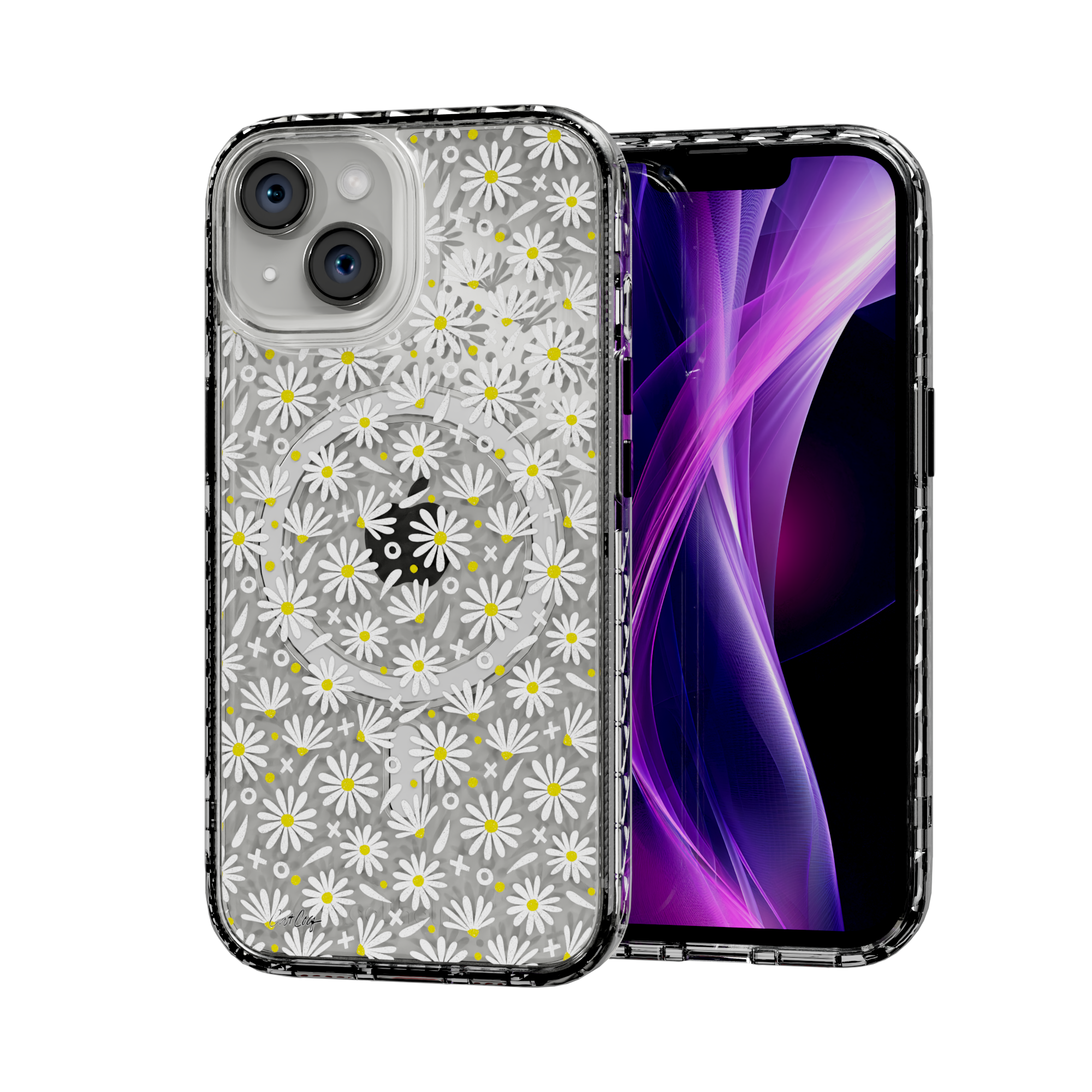 White Daisies by CatCoq | iPhone 15 Series | MagSafe® Case iPhone 15 / Crystal Clear
