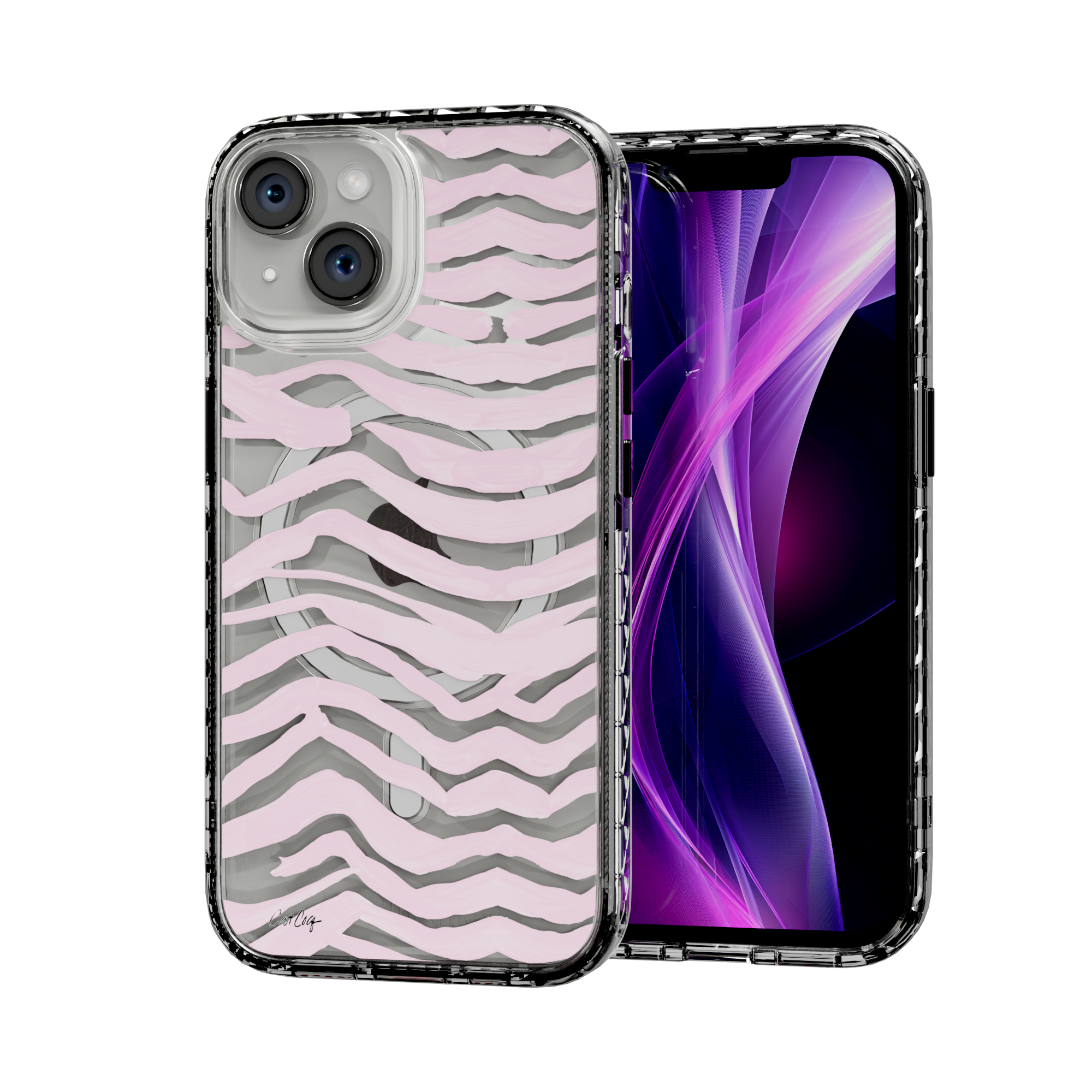 Zebra Blush by CatCoq | iPhone 15 Series | MagSafe® Case iPhone 15 / Crystal Clear