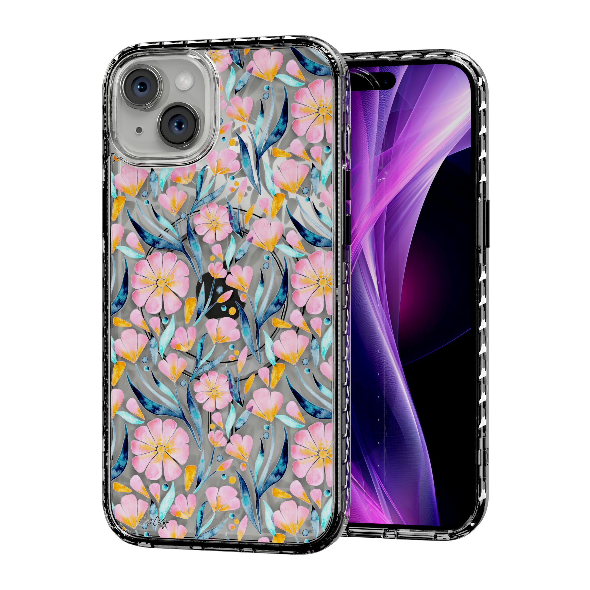 Sweet Florals by CatCoq | iPhone 15 Series | MagSafe® Case iPhone 15 Plus / Crystal Clear