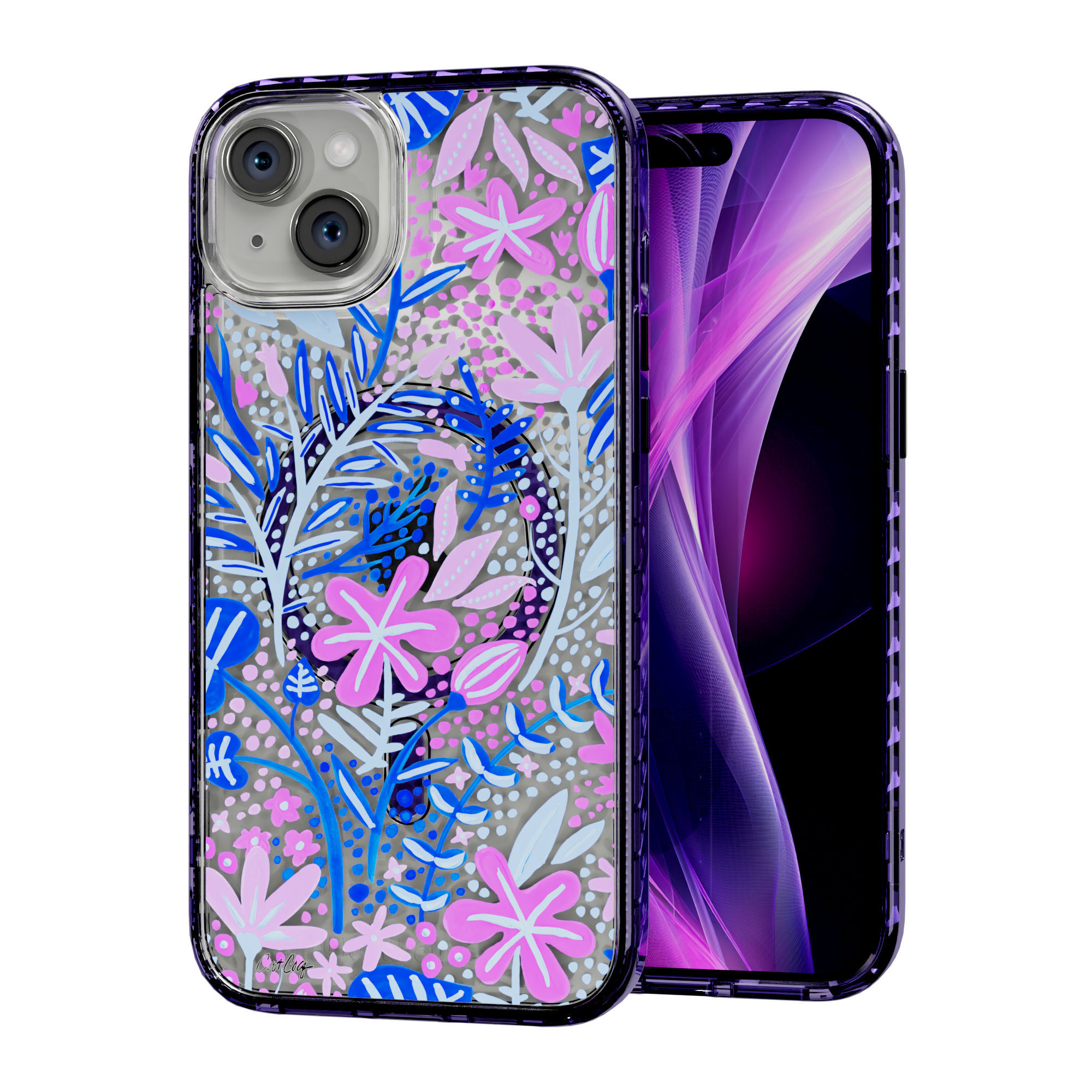 Garden Indigo by CatCoq | iPhone 15 Series | MagSafe® Case iPhone 15 Plus / Midnight Lilac