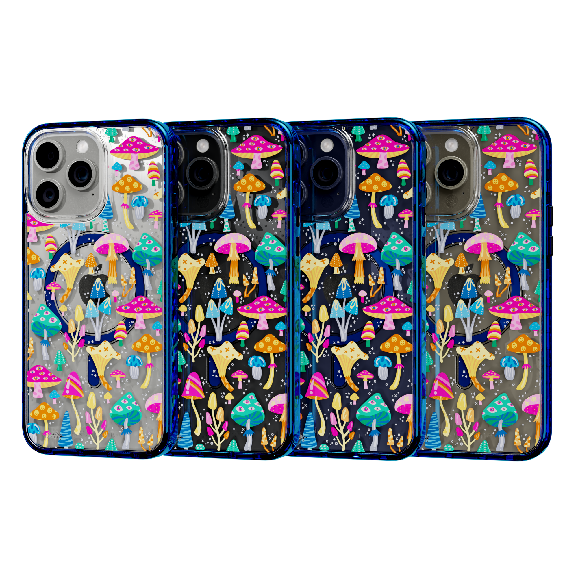 Mystic Mushrooms by CatCoq | iPhone 15 Series | MagSafe® Case iPhone 15 Pro Max / Bermuda Blue