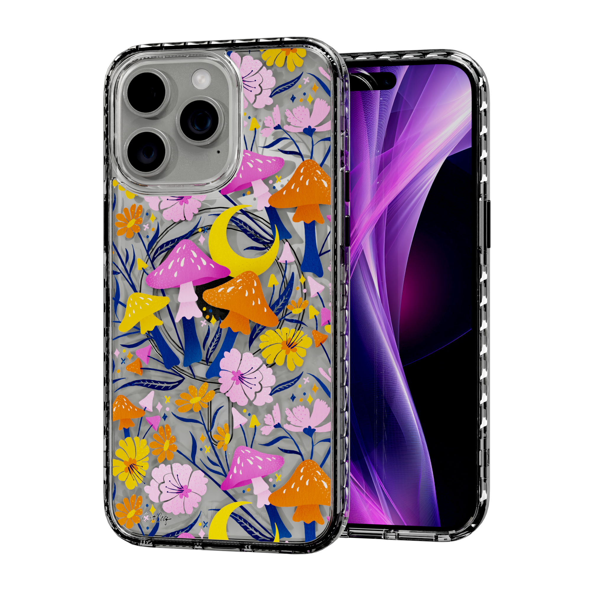 Blooms and Shrooms by CatCoq | iPhone 15 Series | MagSafe® Case iPhone 15 Pro Max / Crystal Clear