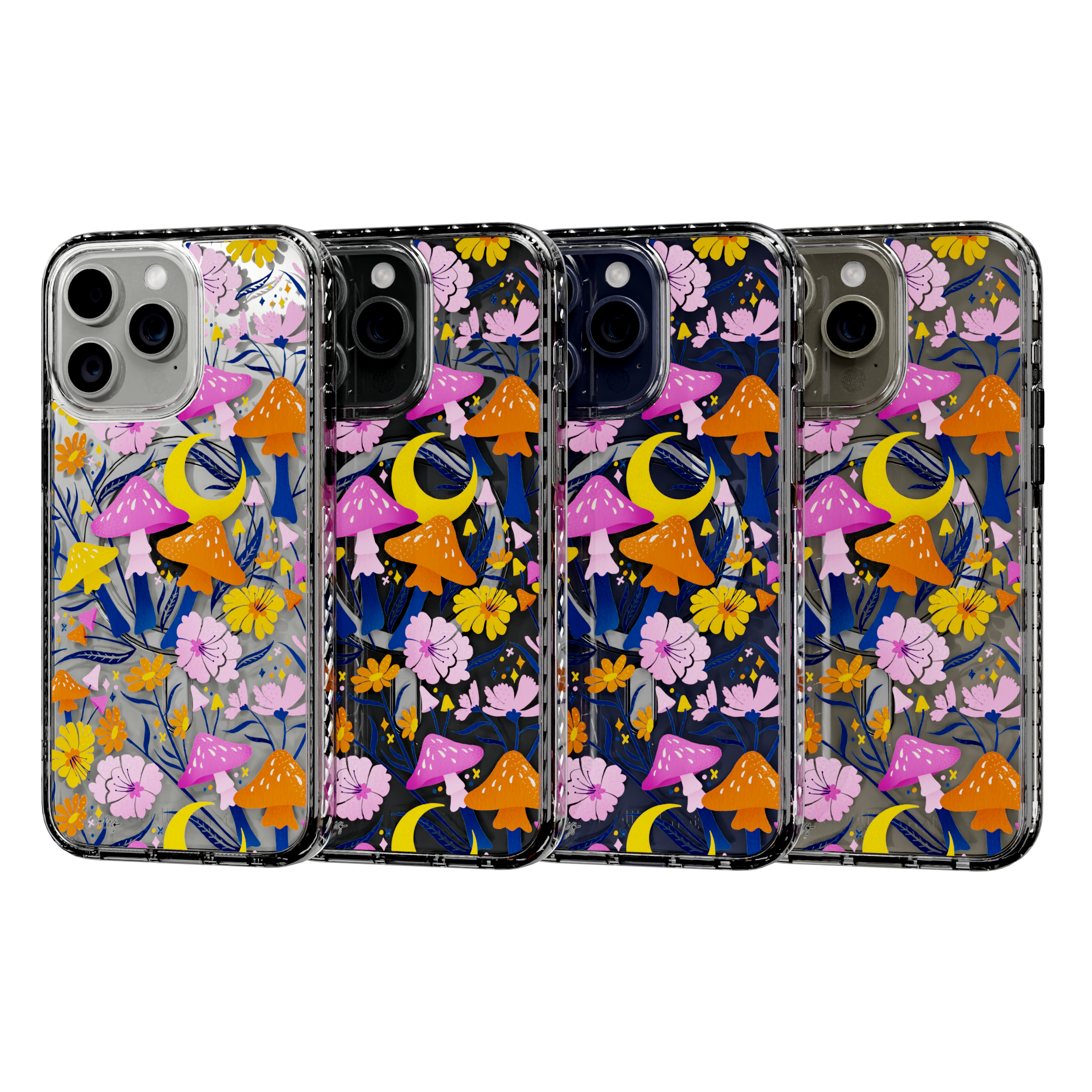 Blooms and Shrooms by CatCoq | iPhone 15 Series | MagSafe® Case iPhone 15 Pro Max / Crystal Clear