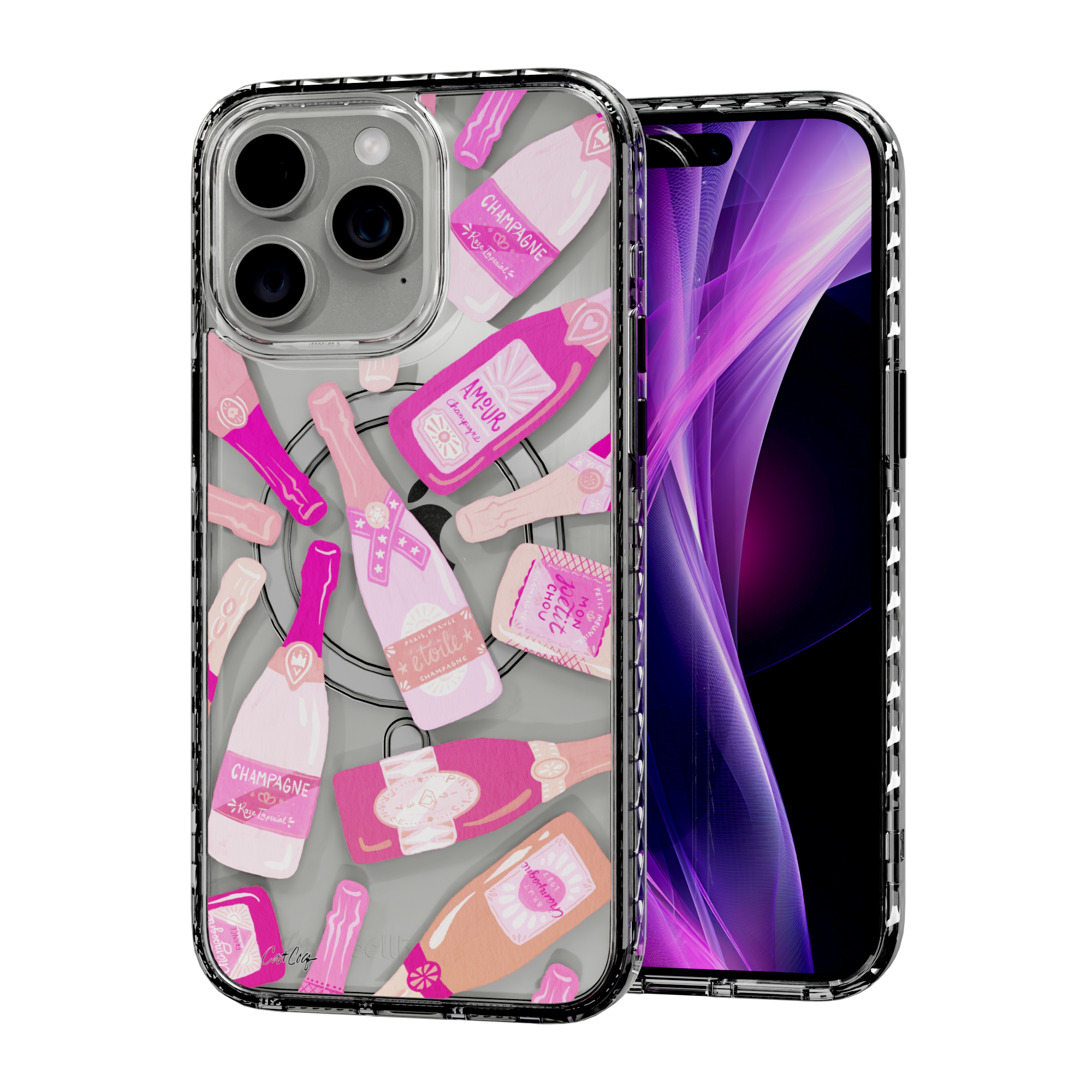 French Champagne by CatCoq | iPhone 15 Series | MagSafe® Case iPhone 15 Pro Max / Crystal Clear