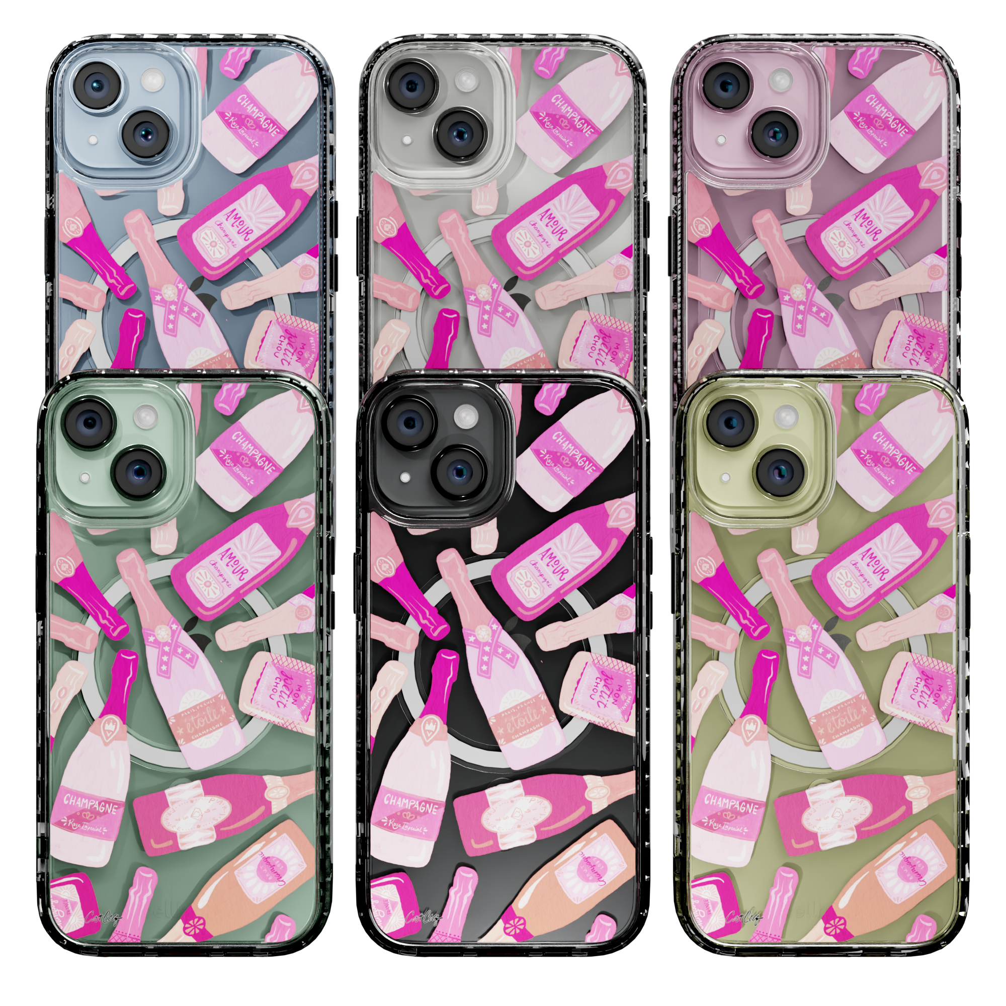 French Champagne by CatCoq | iPhone 15 Series | MagSafe® Case iPhone 15 Pro Max / Crystal Clear