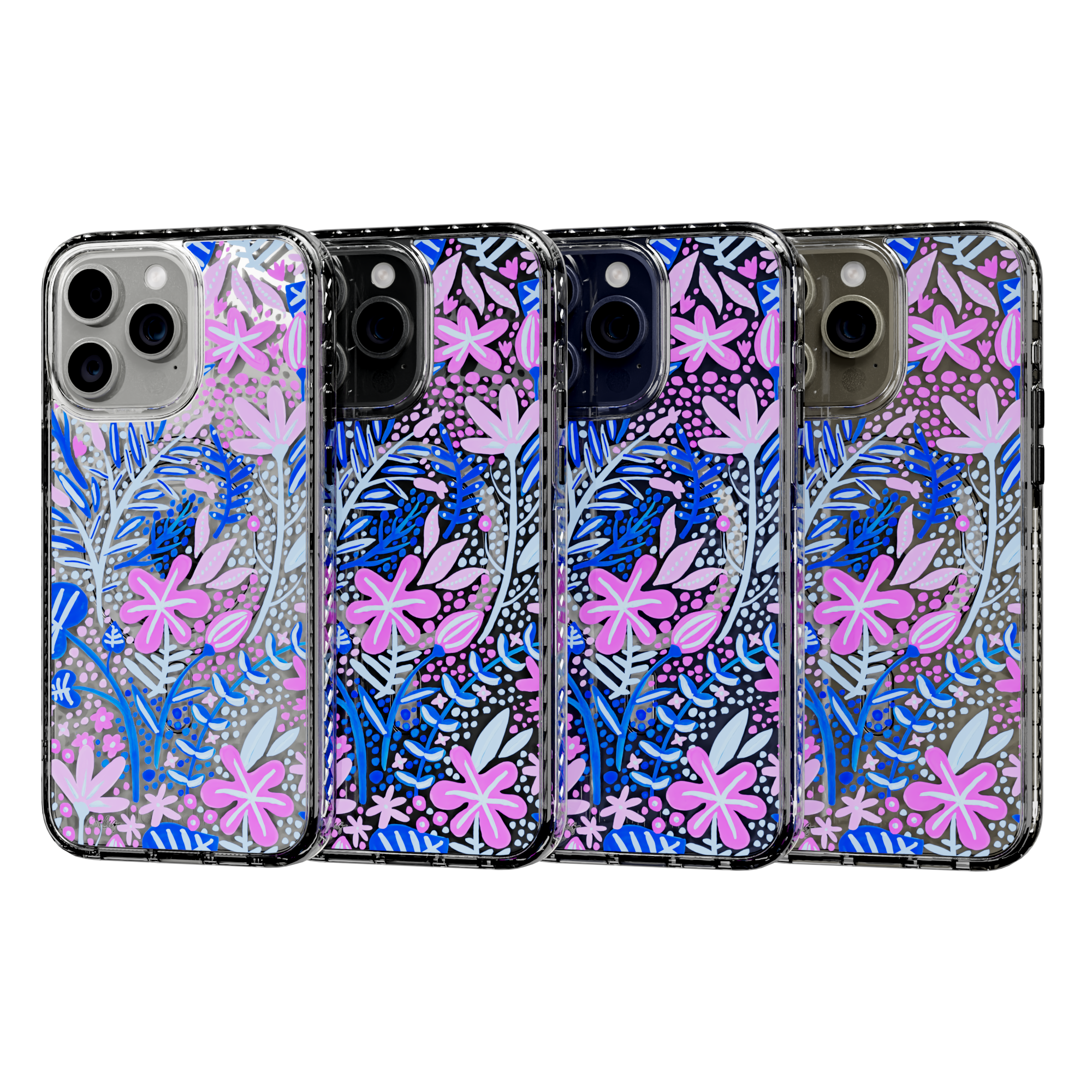 Garden Indigo by CatCoq | iPhone 15 Series | MagSafe® Case iPhone 15 Pro Max / Crystal Clear