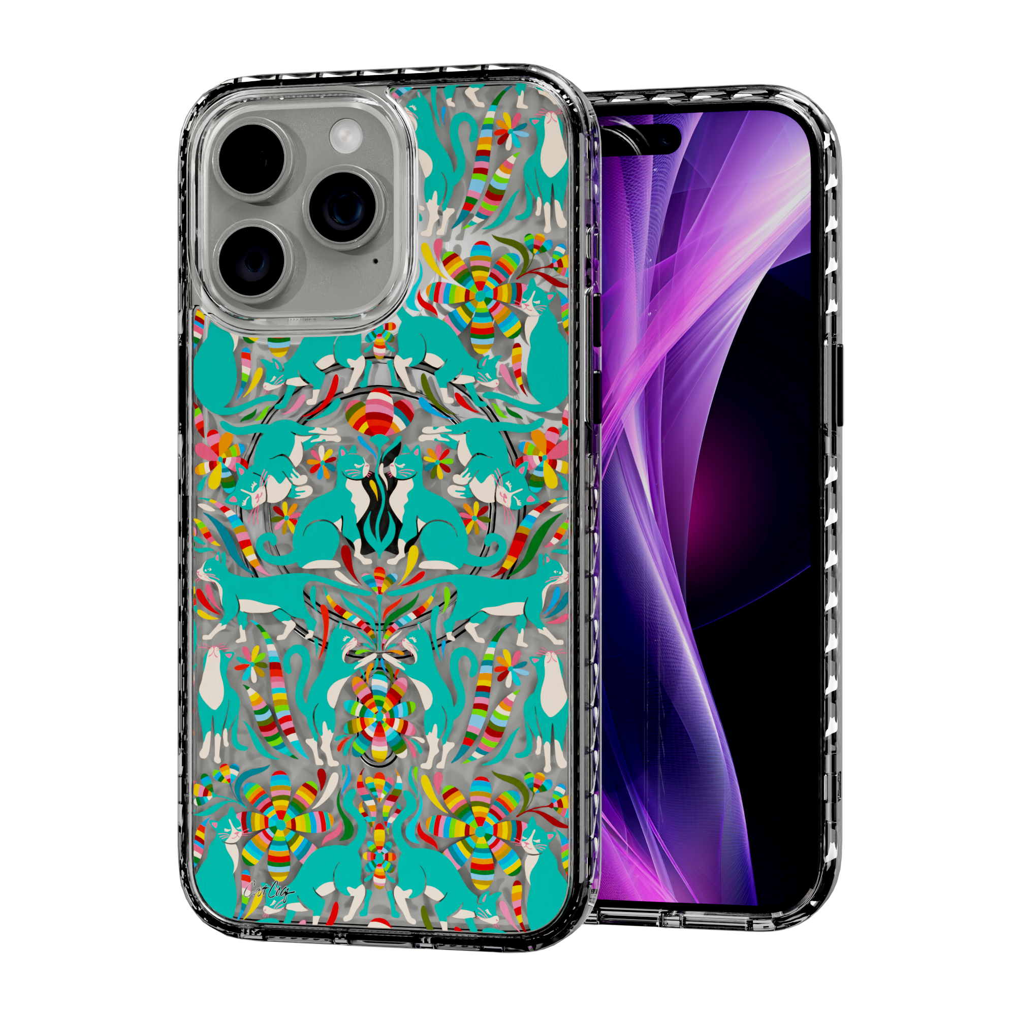 Otomi Cats by CatCoq | iPhone 15 Series | MagSafe® Case iPhone 15 Pro Max / Crystal Clear