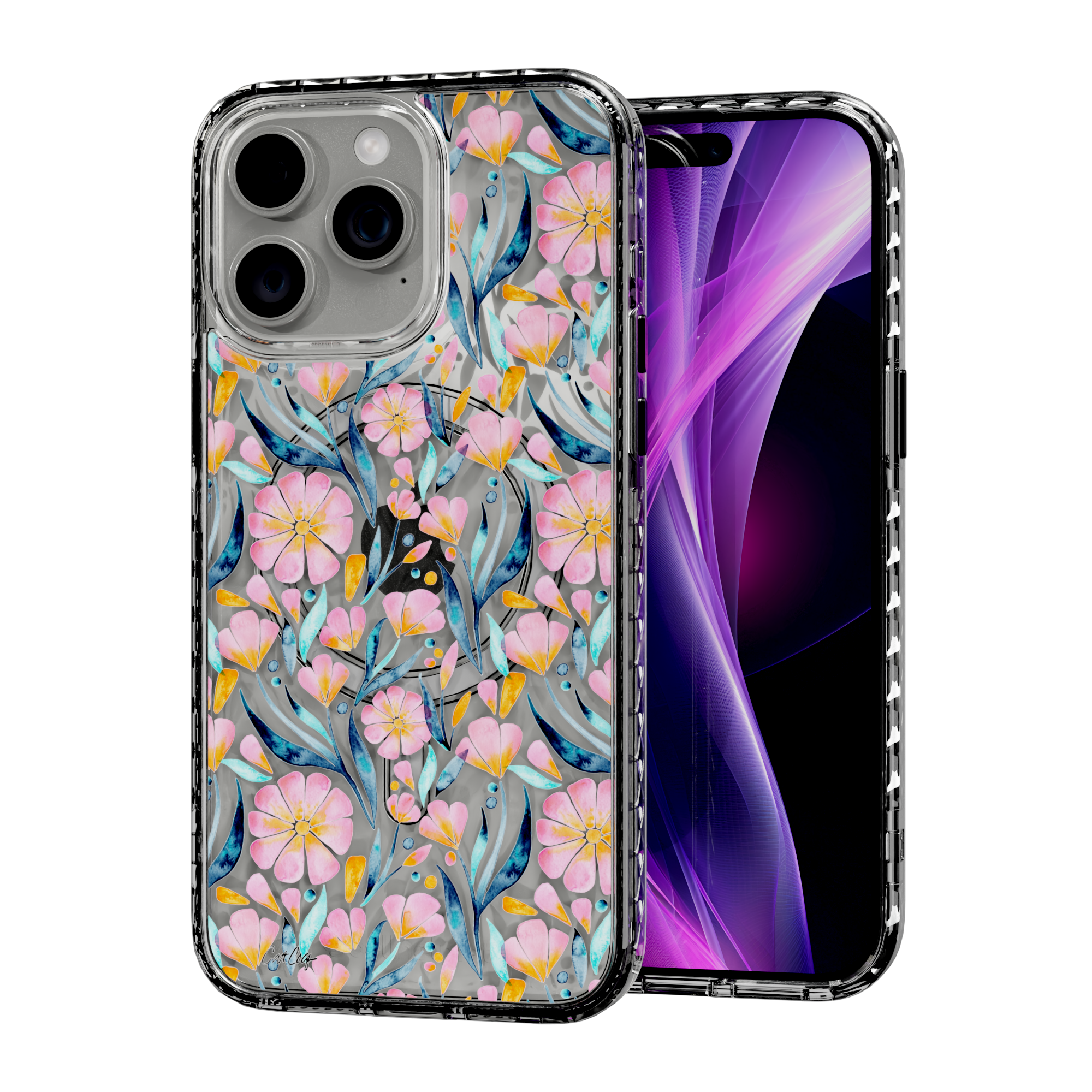 Sweet Florals by CatCoq | iPhone 15 Series | MagSafe® Case iPhone 15 Pro Max / Crystal Clear