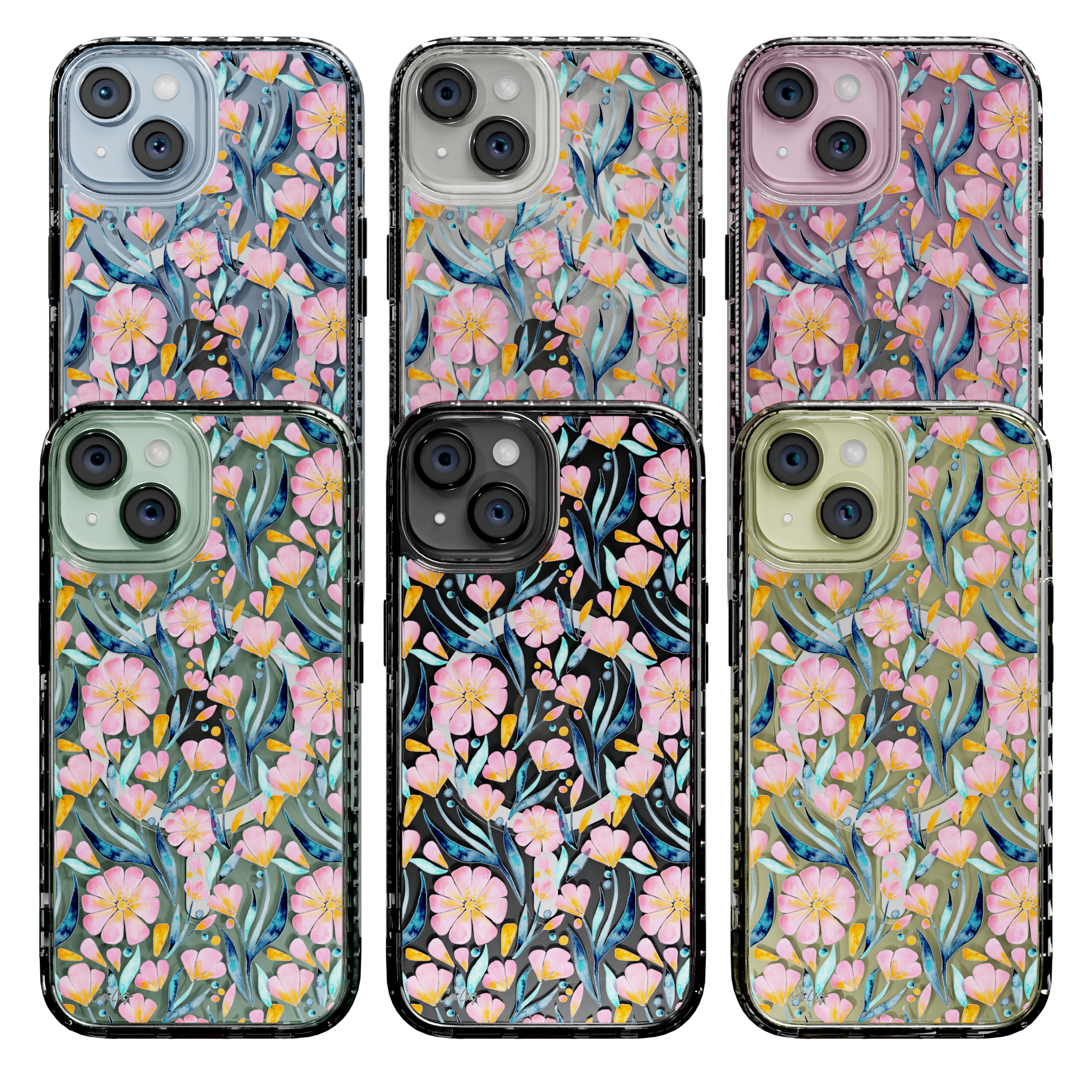 Sweet Florals by CatCoq | iPhone 15 Series | MagSafe® Case iPhone 15 Pro Max / Crystal Clear