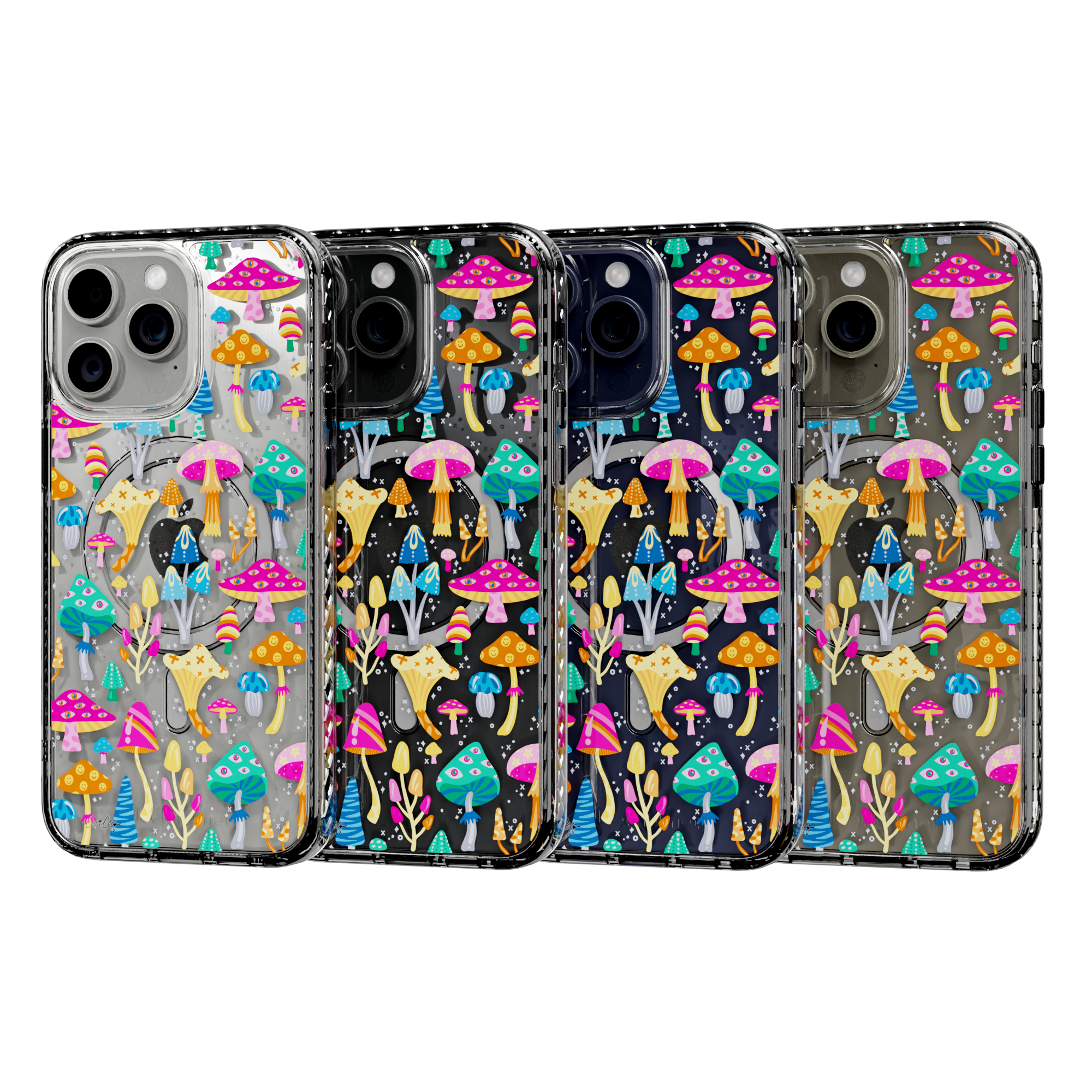 Mystic Mushrooms by CatCoq | iPhone 15 Series | MagSafe® Case iPhone 15 Pro Max / Crystal Clear