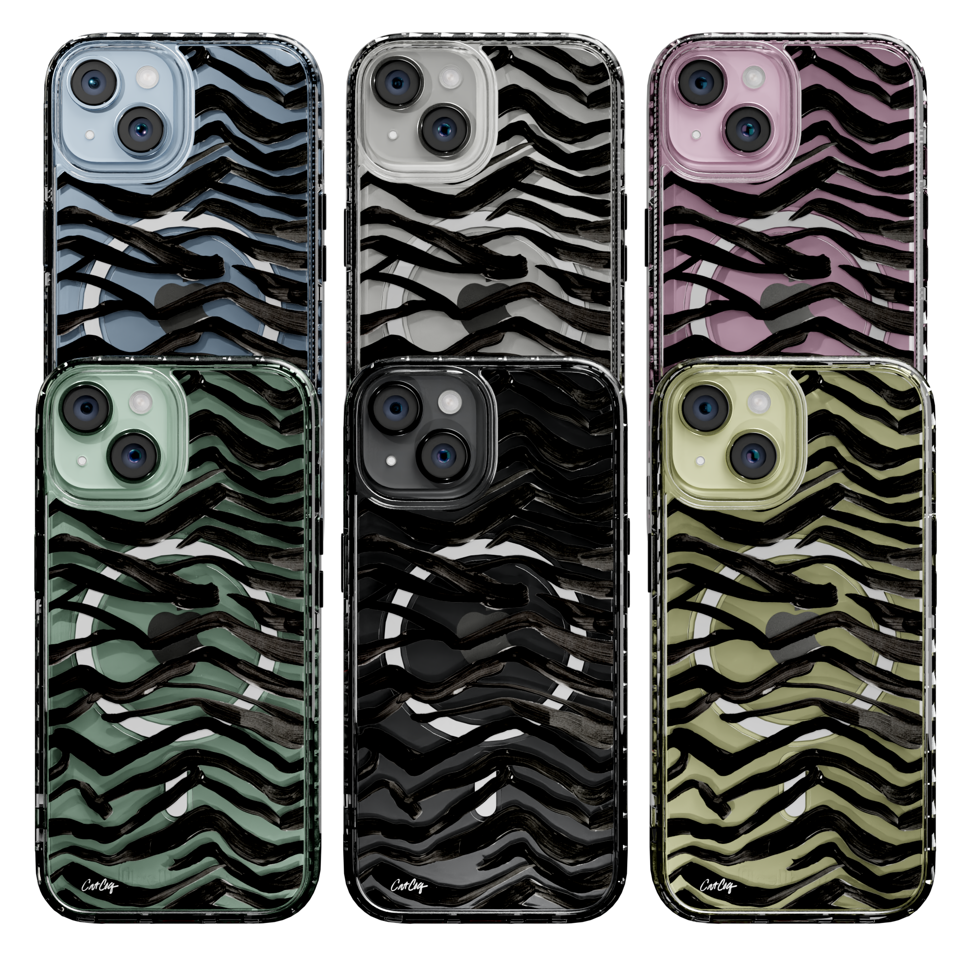 Zebra Black by CatCoq | iPhone 15 Series | MagSafe® Case iPhone 15 Pro Max / Crystal Clear
