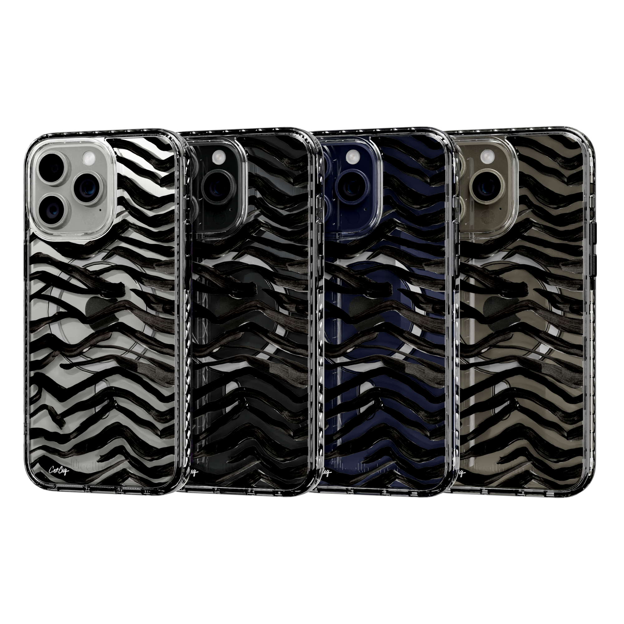 Zebra Black by CatCoq | iPhone 15 Series | MagSafe® Case iPhone 15 Pro Max / Crystal Clear