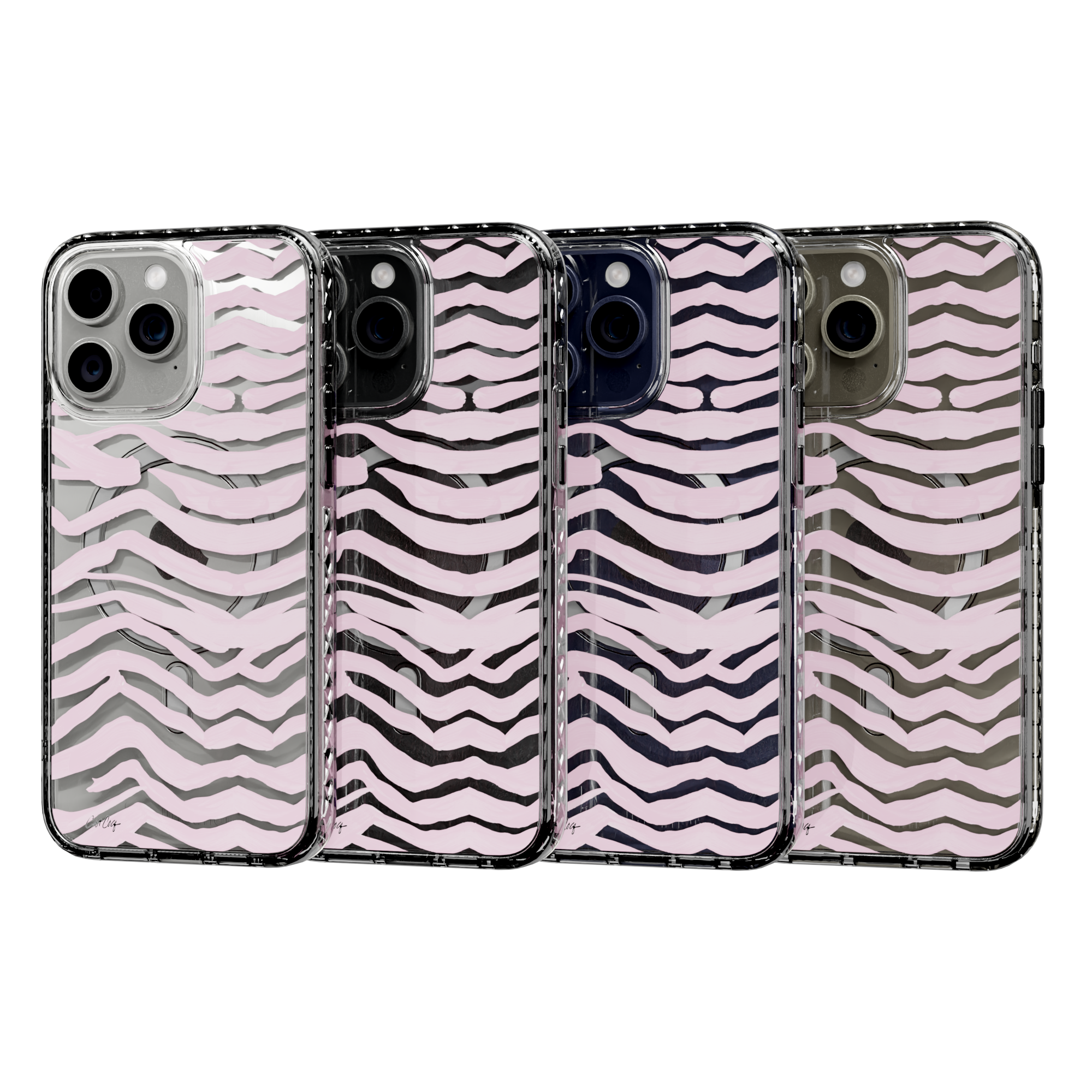 Zebra Blush by CatCoq | iPhone 15 Series | MagSafe® Case iPhone 15 Pro Max / Crystal Clear