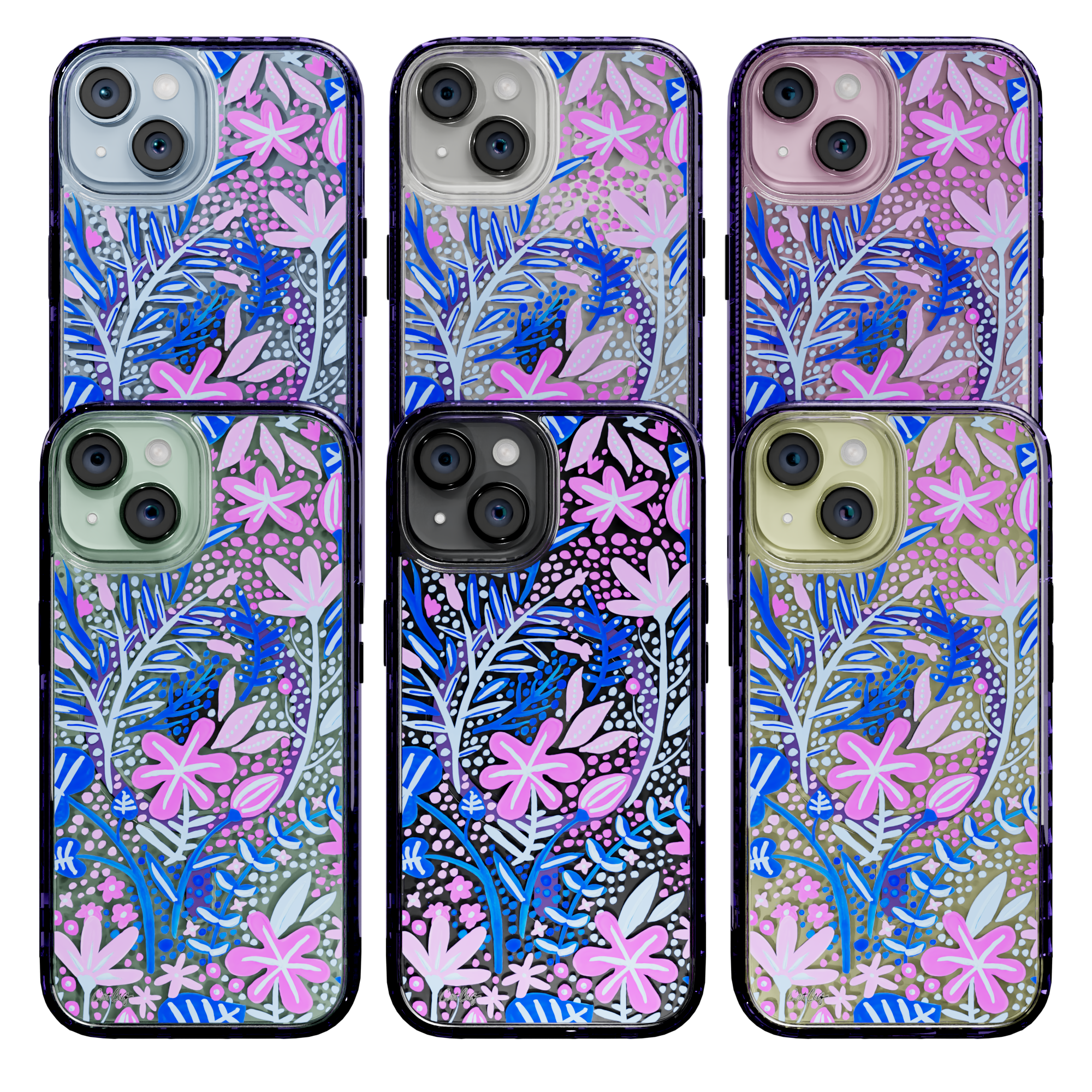 Garden Indigo by CatCoq | iPhone 15 Series | MagSafe® Case iPhone 15 Pro Max / Midnight Lilac
