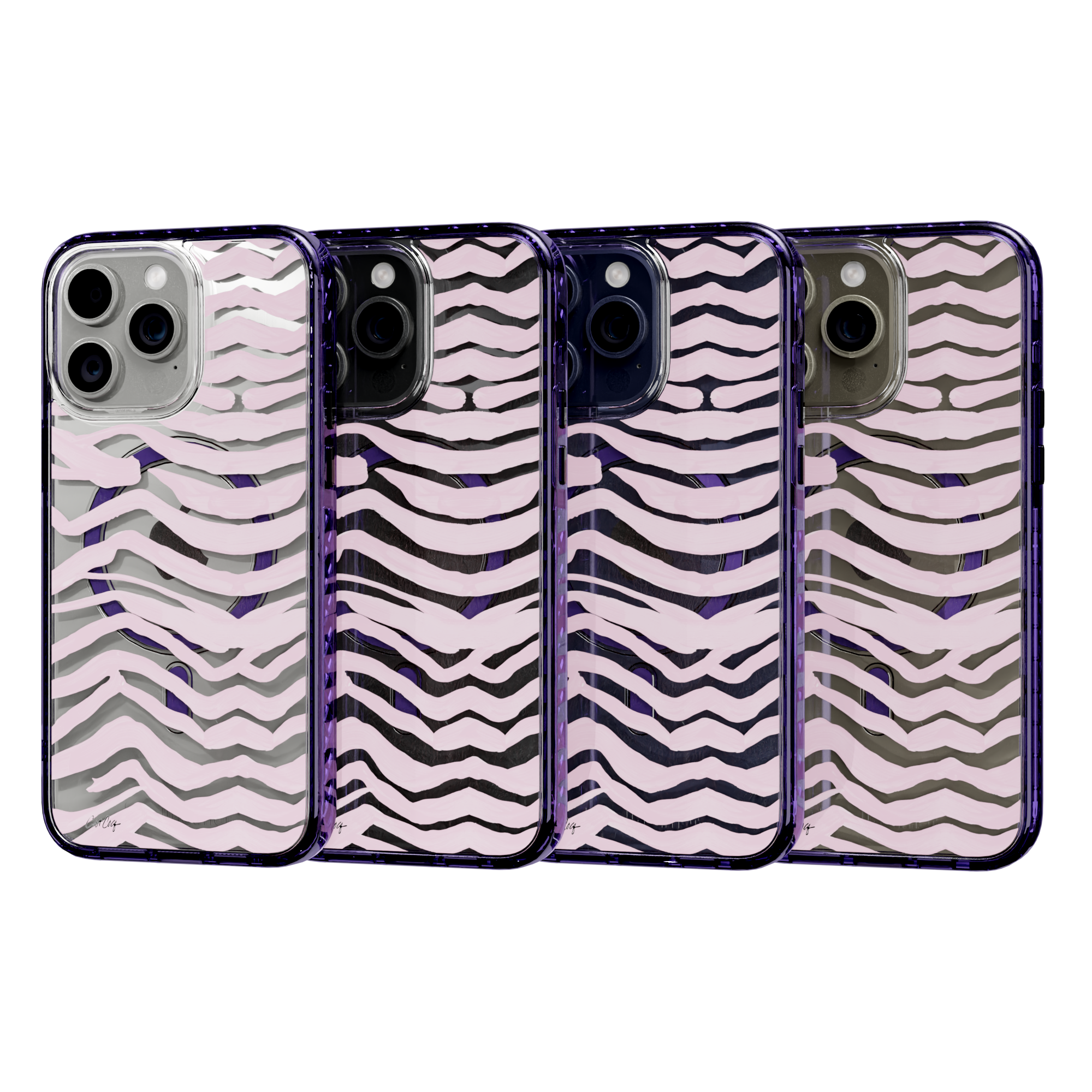 Zebra Blush by CatCoq | iPhone 15 Series | MagSafe® Case iPhone 15 Pro Max / Midnight Lilac