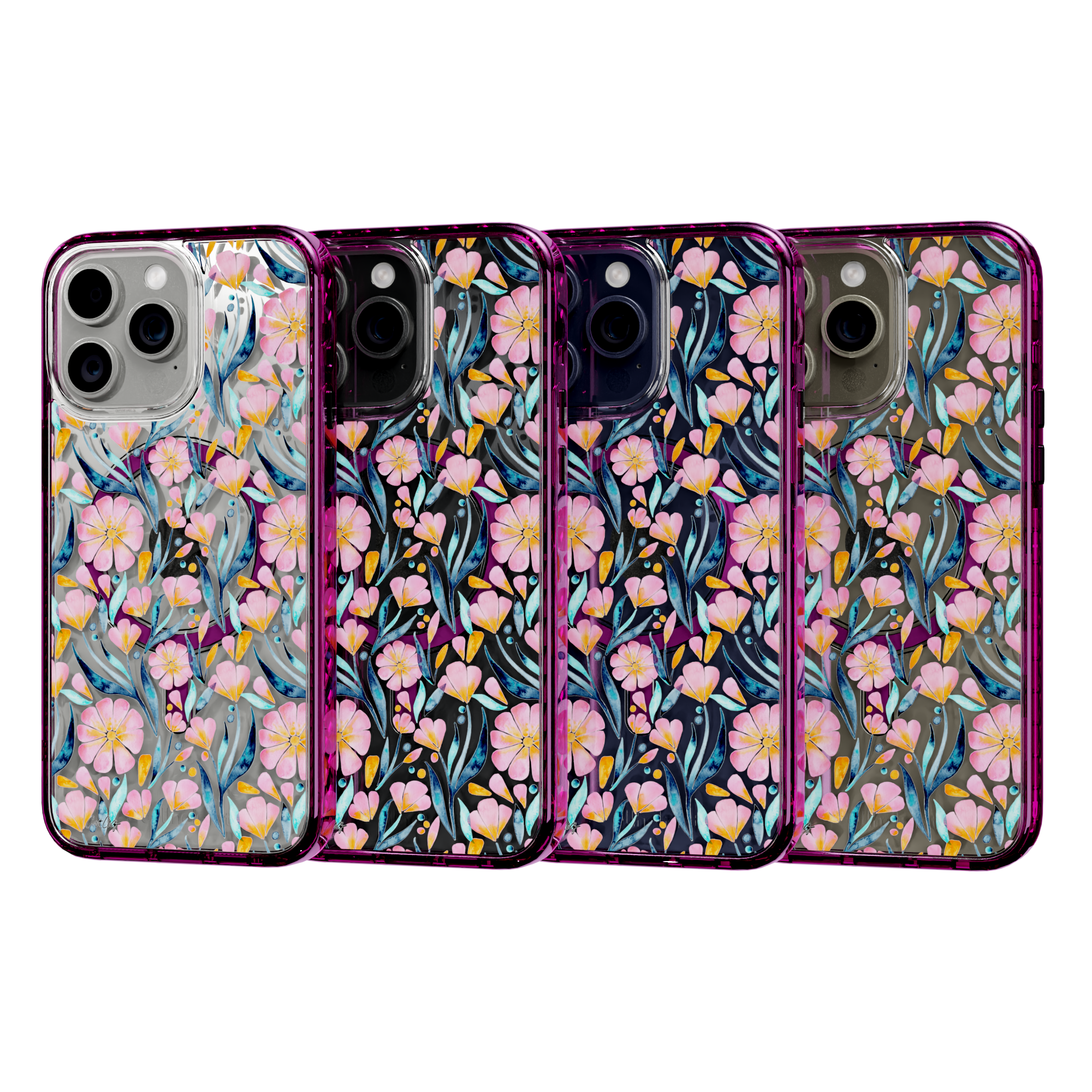 Sweet Florals by CatCoq | iPhone 15 Series | MagSafe® Case iPhone 15 Pro Max / Vivid Magenta