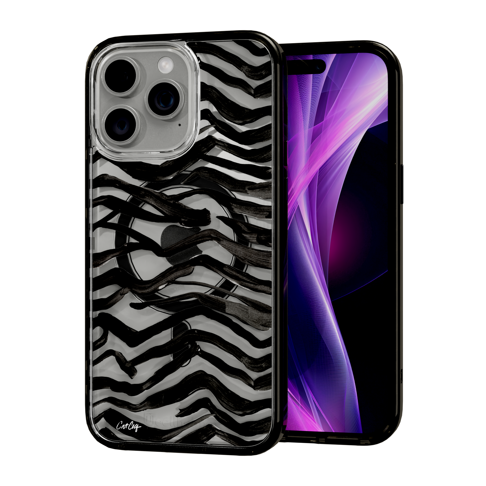 Zebra Black by CatCoq | iPhone 15 Series | MagSafe® Case iPhone 15 Pro Max / Onyx Black