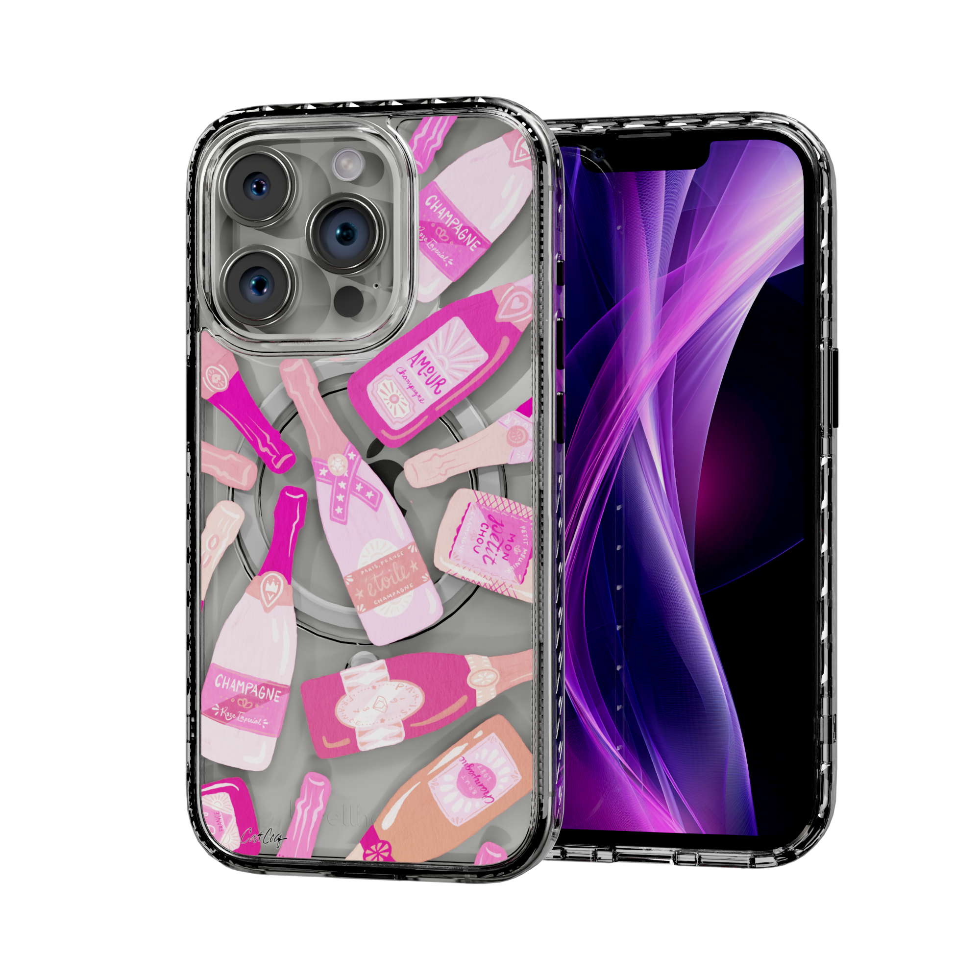 French Champagne by CatCoq | iPhone 15 Series | MagSafe® Case iPhone 15 Pro / Crystal Clear