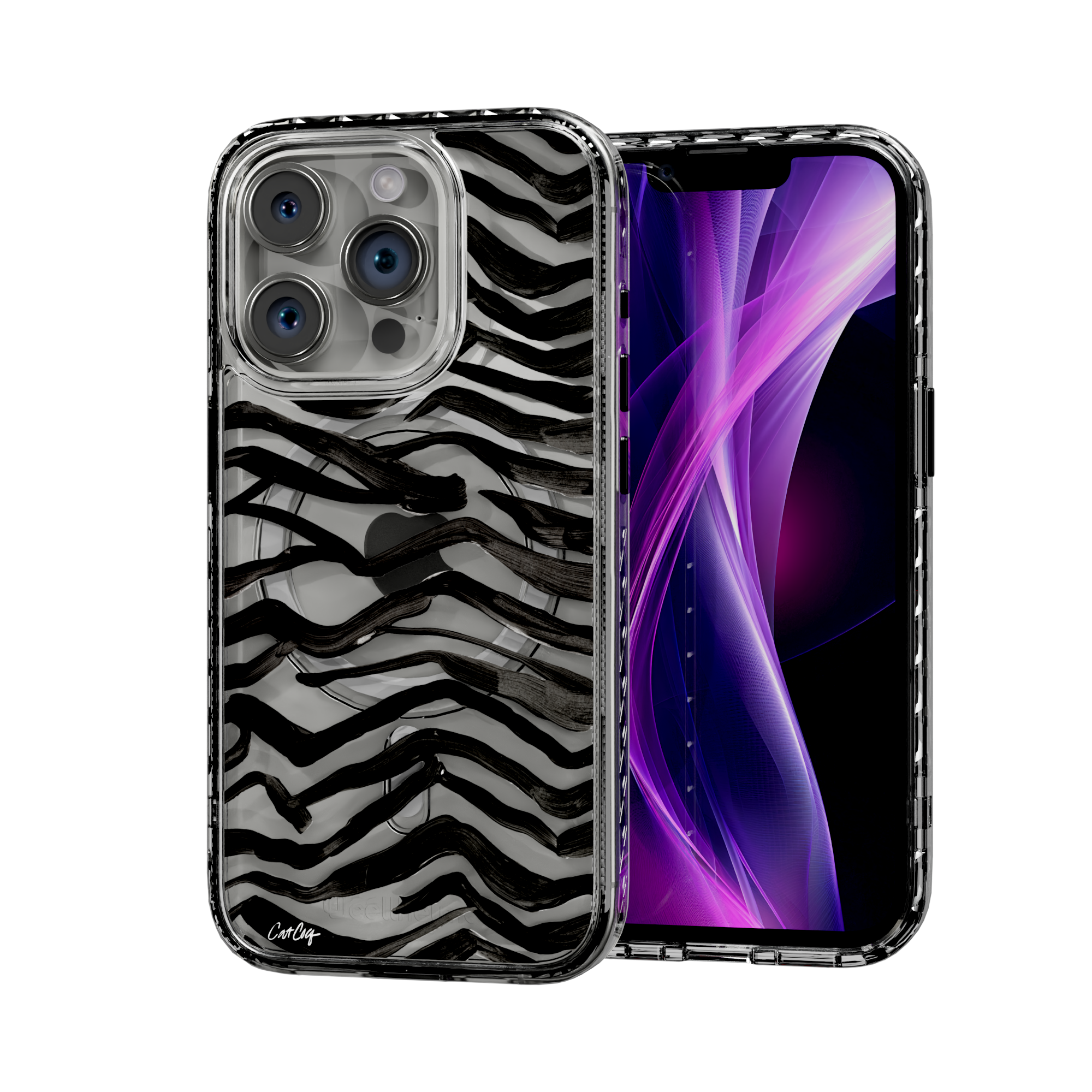 Zebra Black by CatCoq | iPhone 15 Series | MagSafe® Case iPhone 15 Pro / Crystal Clear