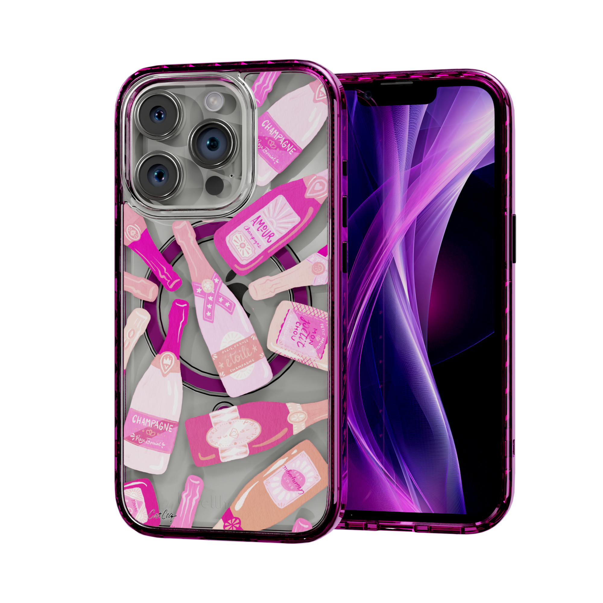French Champagne by CatCoq | iPhone 15 Series | MagSafe® Case iPhone 15 Pro / Vivid Magenta