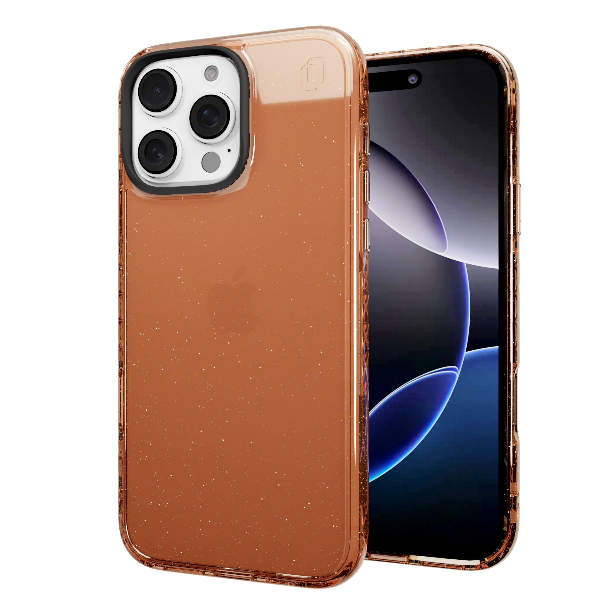 Slim TPU Glitter Case for Apple iPhone 16 Pro Max | Peach Fuzz Sparkle | Altitude Series