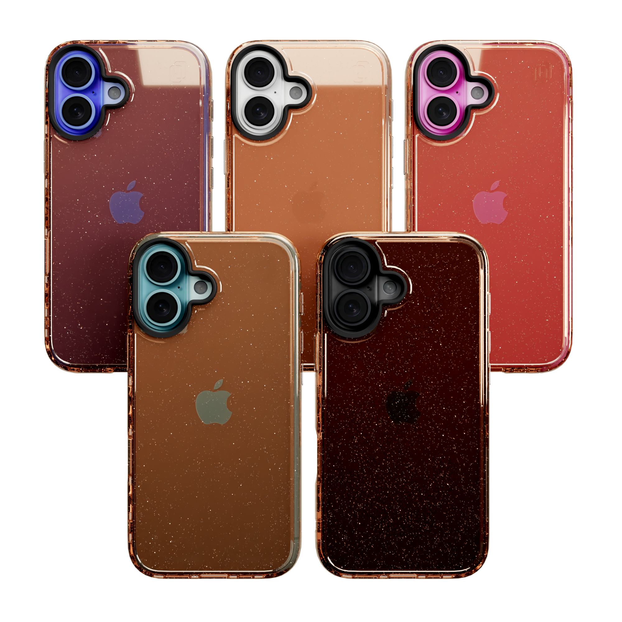 Slim TPU Glitter Case for Apple iPhone 16 Plus | Peach Fuzz Sparkle | Altitude Series