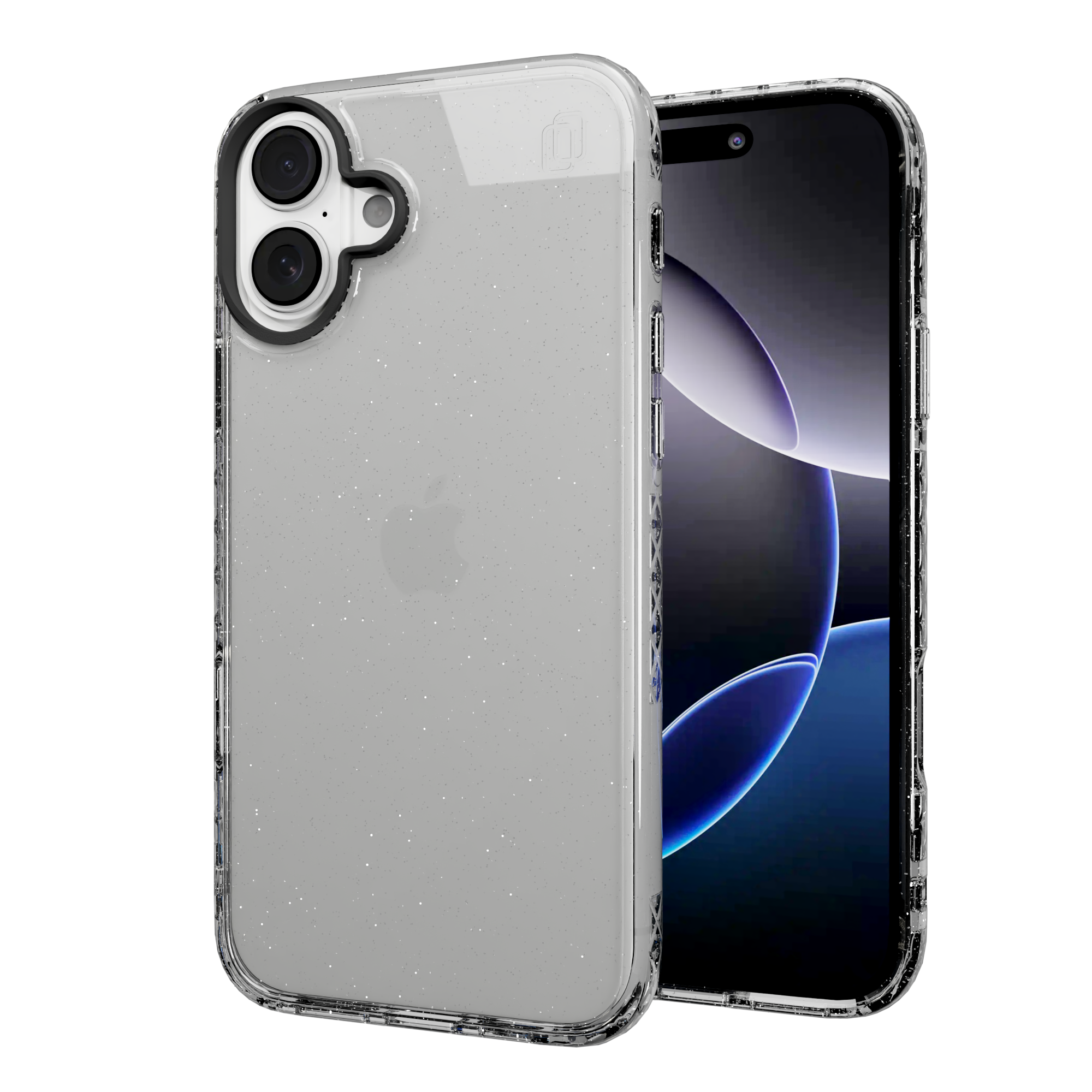 Slim TPU Glitter Case for Apple iPhone 16 Plus | Crystal Clear Sparkle | Altitude Series