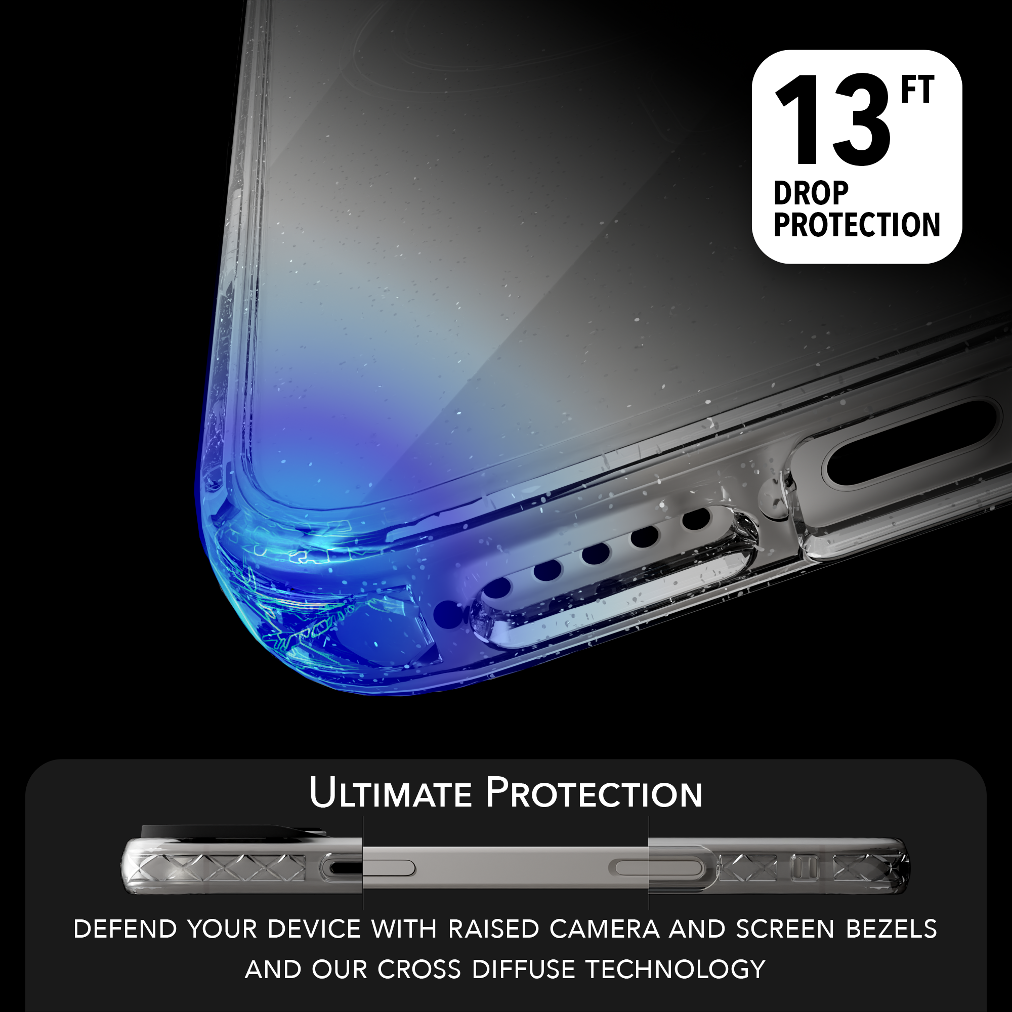 Slim TPU Glitter Case for Apple iPhone 16 | Crystal Clear Sparkle | Altitude Series