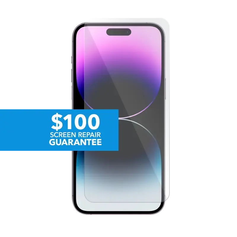 Apple iPhone 15 Plus Tempered Glass with $100 Screen Repair Guarantee