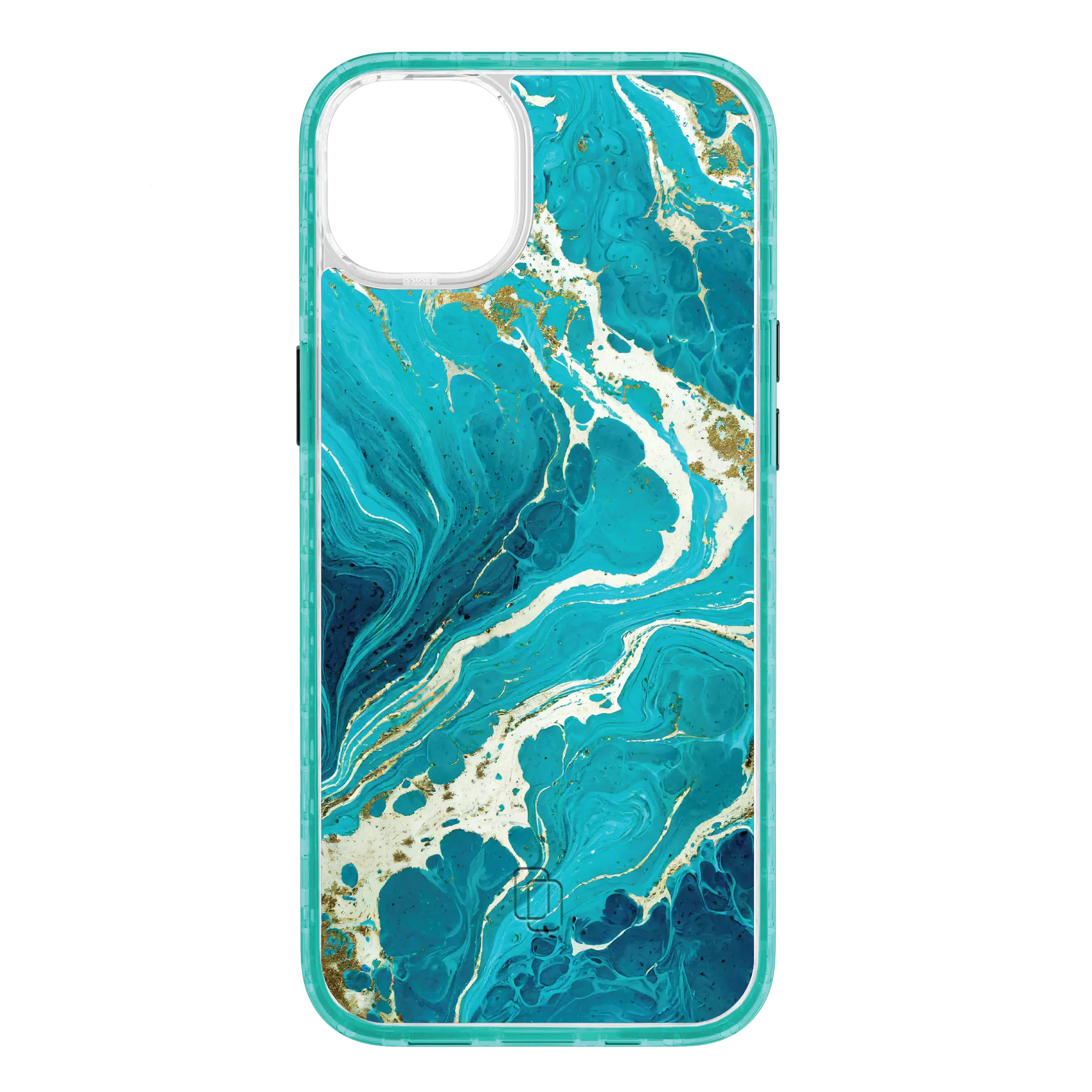 Apple-iPhone-14-Plus-Seafoam-Green Aqua Stone | Protective MagSafe Case | Marble Stone Series for Apple iPhone 14 Series cellhelmet cellhelmet