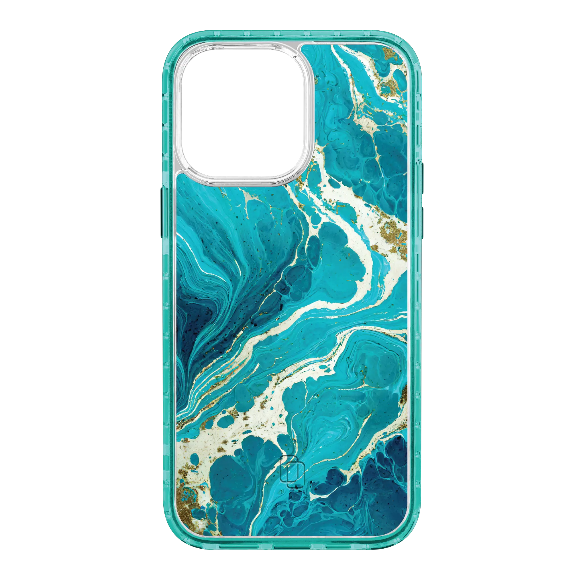 Apple-iPhone-14-Pro-Max-Seafoam-Green Aqua Stone | Protective MagSafe Case | Marble Stone Series for Apple iPhone 14 Series cellhelmet cellhelmet