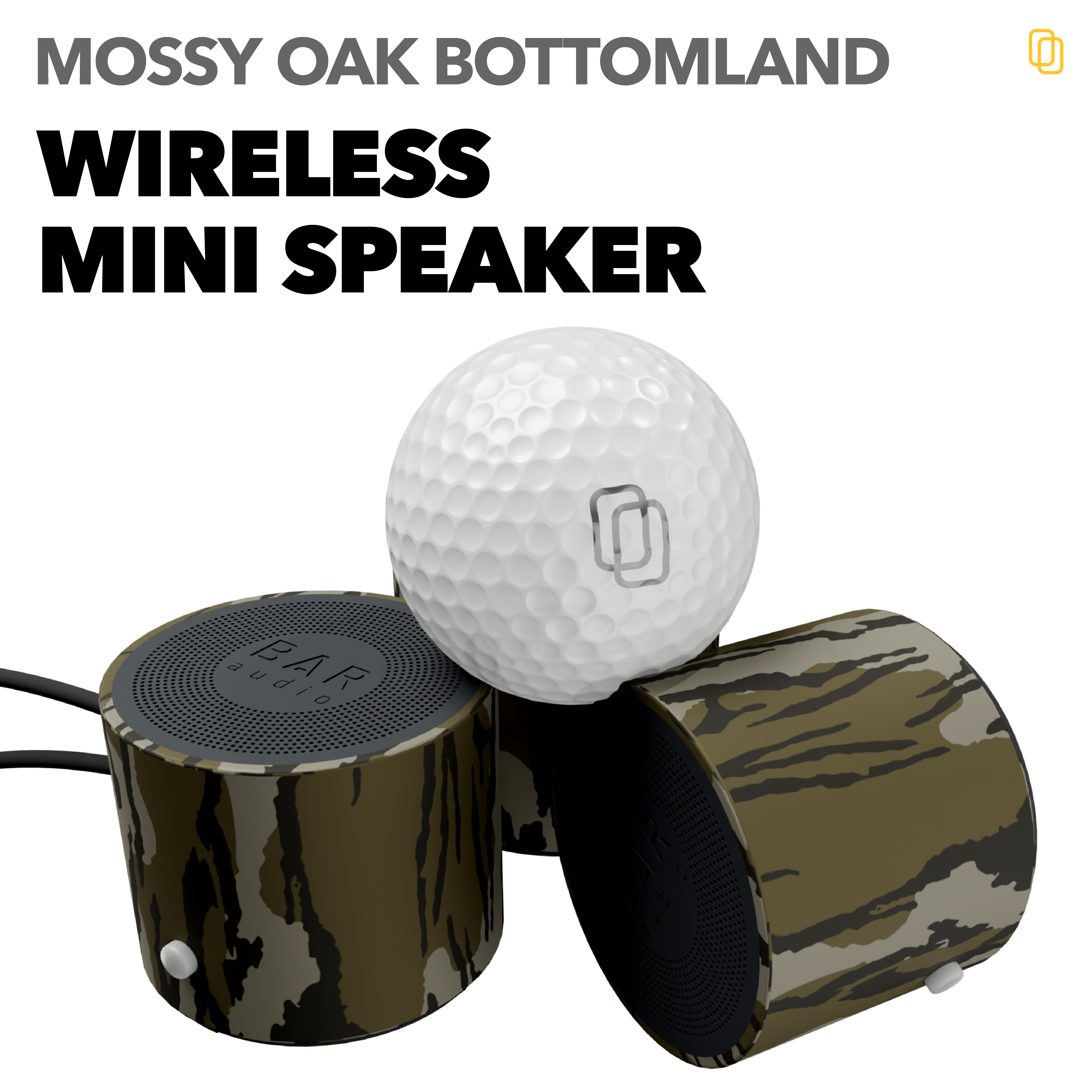 Mini Portable Bluetooth Speaker | Bottomland Camo or Gunmetal Gray | Bar audio by cellhelmet