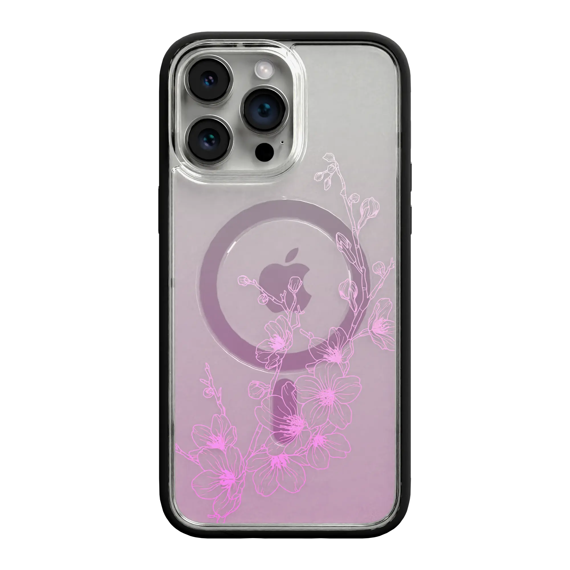 Apple-iPhone-12-Pro-Max-Crystal-Clear Ballet Blush | Protective MagSafe Case | Ombre Bouquet Collection for Apple iPhone 12 Series cellhelmet cellhelmet
