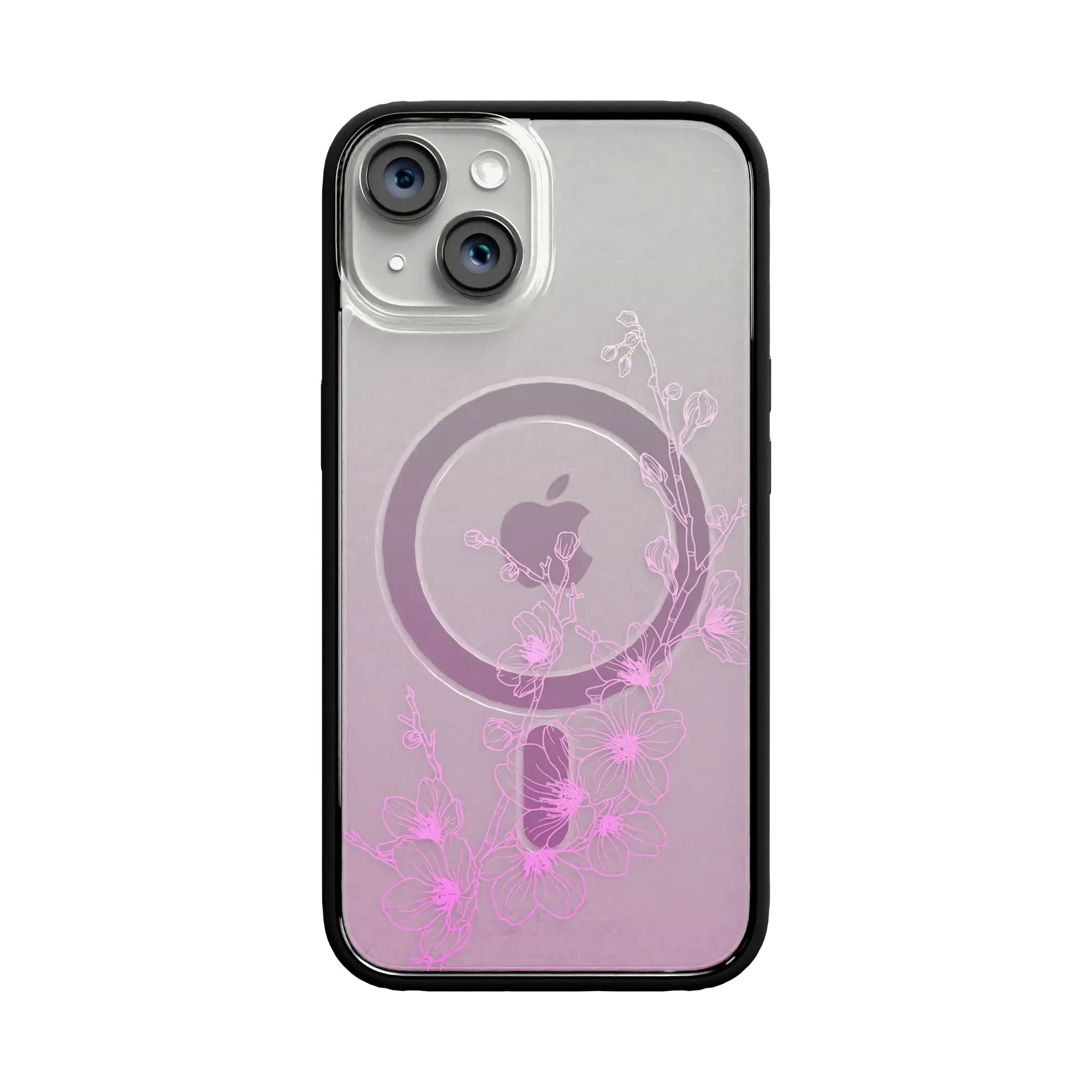 Apple-iPhone-13-Crystal-Clear Ballet Blush | Protective MagSafe Case | Ombre Bouquet Collection for Apple iPhone 13 Series cellhelmet cellhelmet