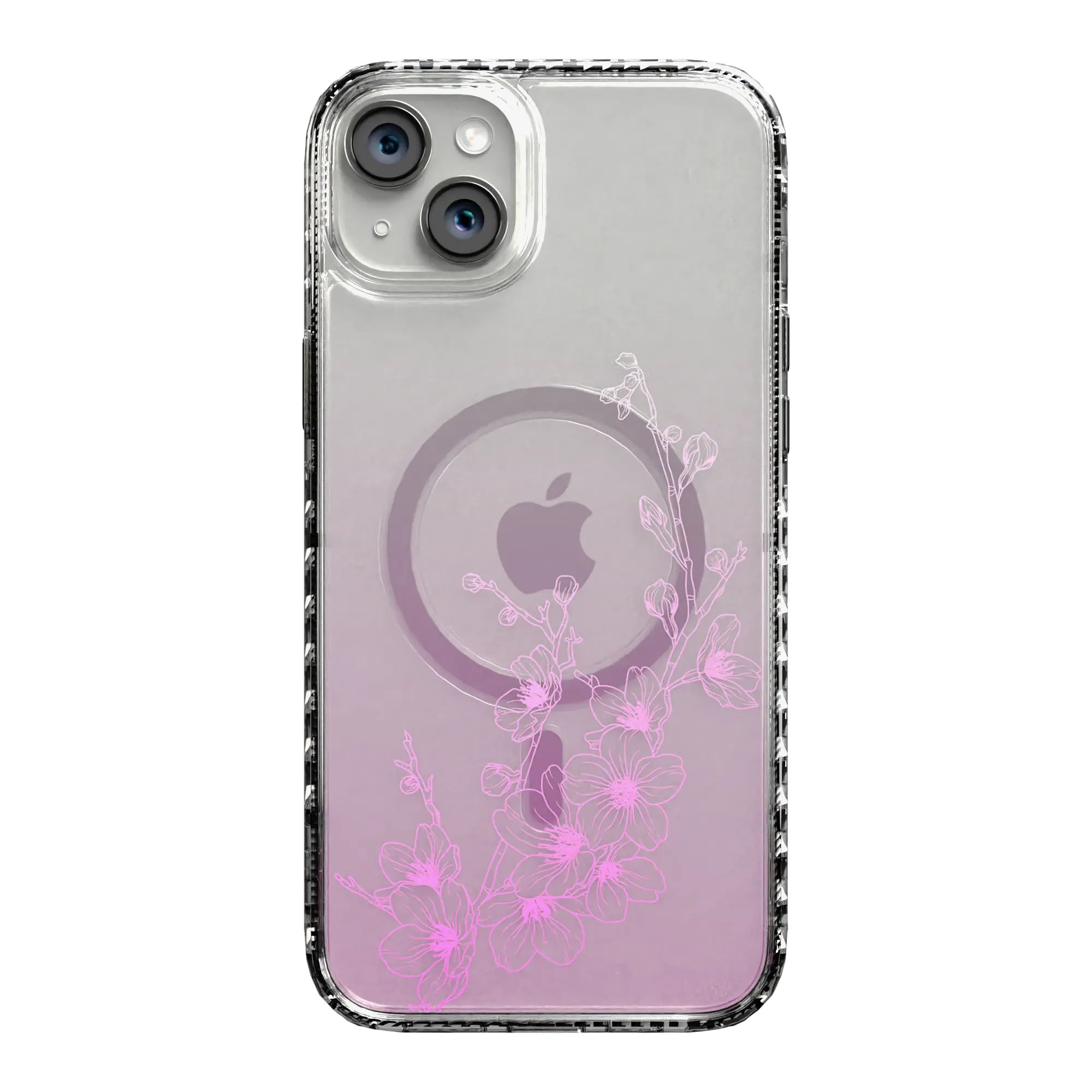 Apple-iPhone-14-Plus-Crystal-Clear Ballet Blush | Protective MagSafe Case | Ombre Bouquet Collection for Apple iPhone 14 Series cellhelmet cellhelmet