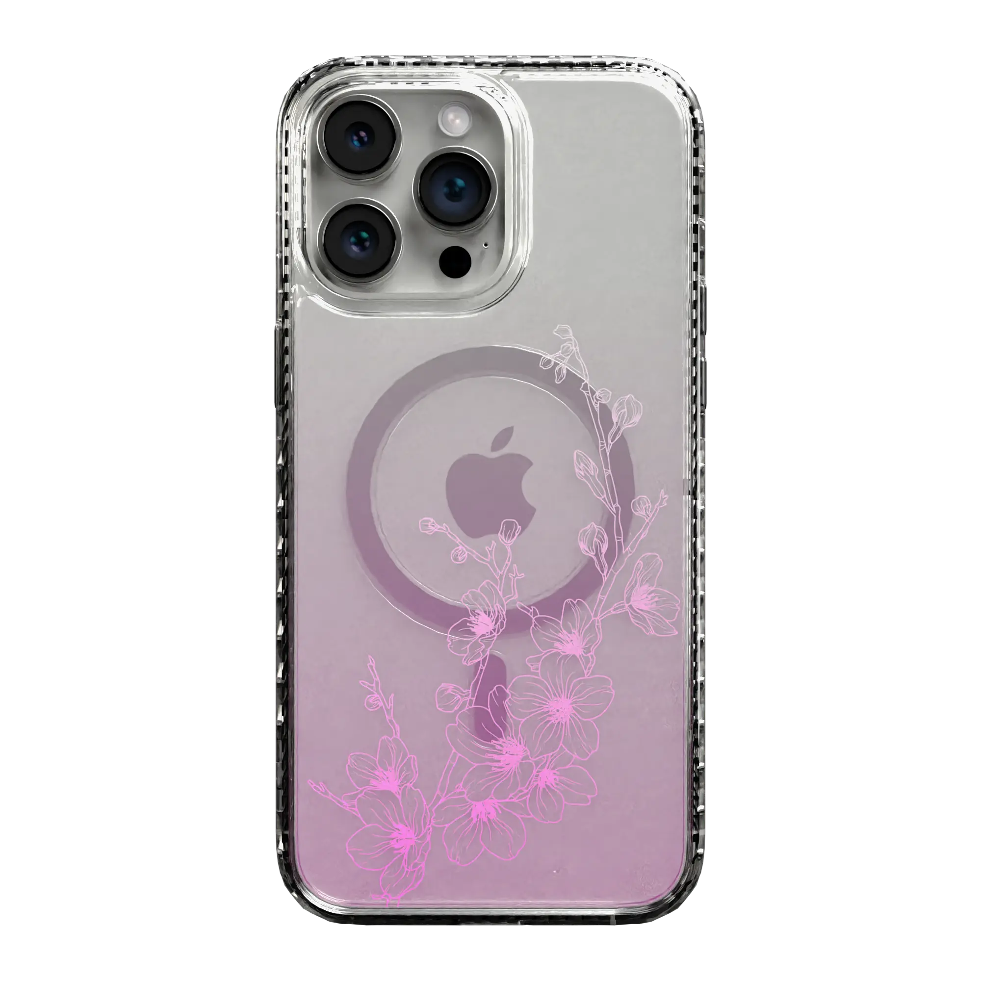 Apple-iPhone-14-Pro-Max-Crystal-Clear Ballet Blush | Protective MagSafe Case | Ombre Bouquet Collection for Apple iPhone 14 Series cellhelmet cellhelmet