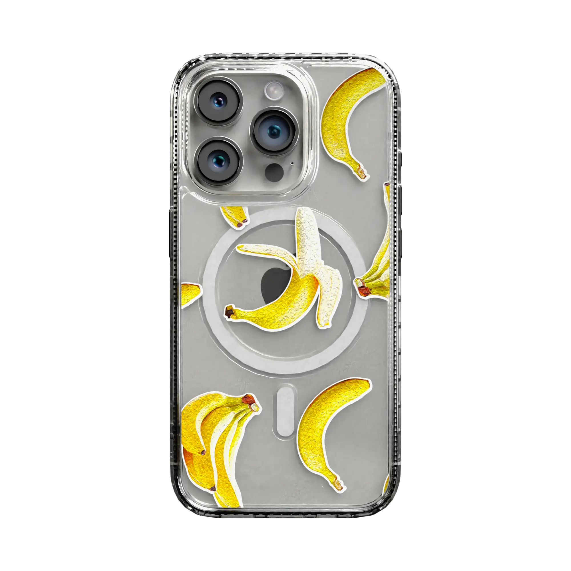 Apple-iPhone-15-Pro-Crystal-Clear Banana Breeze | Protective MagSafe Case | Fruits Collection for Apple iPhone 15 Series cellhelmet cellhelmet