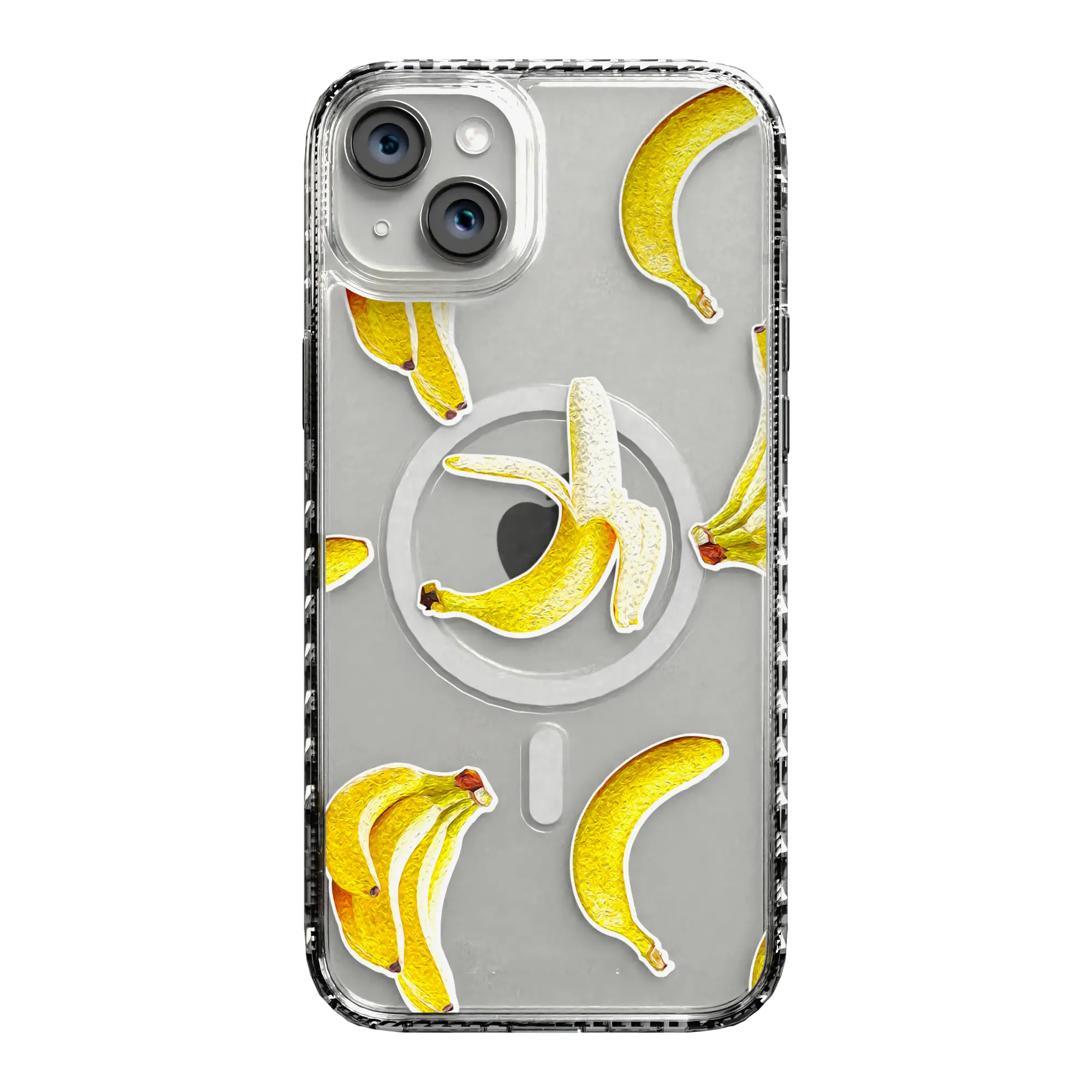 Apple-iPhone-15-Plus-Crystal-Clear Banana Breeze | Protective MagSafe Case | Fruits Collection for Apple iPhone 15 Series cellhelmet cellhelmet