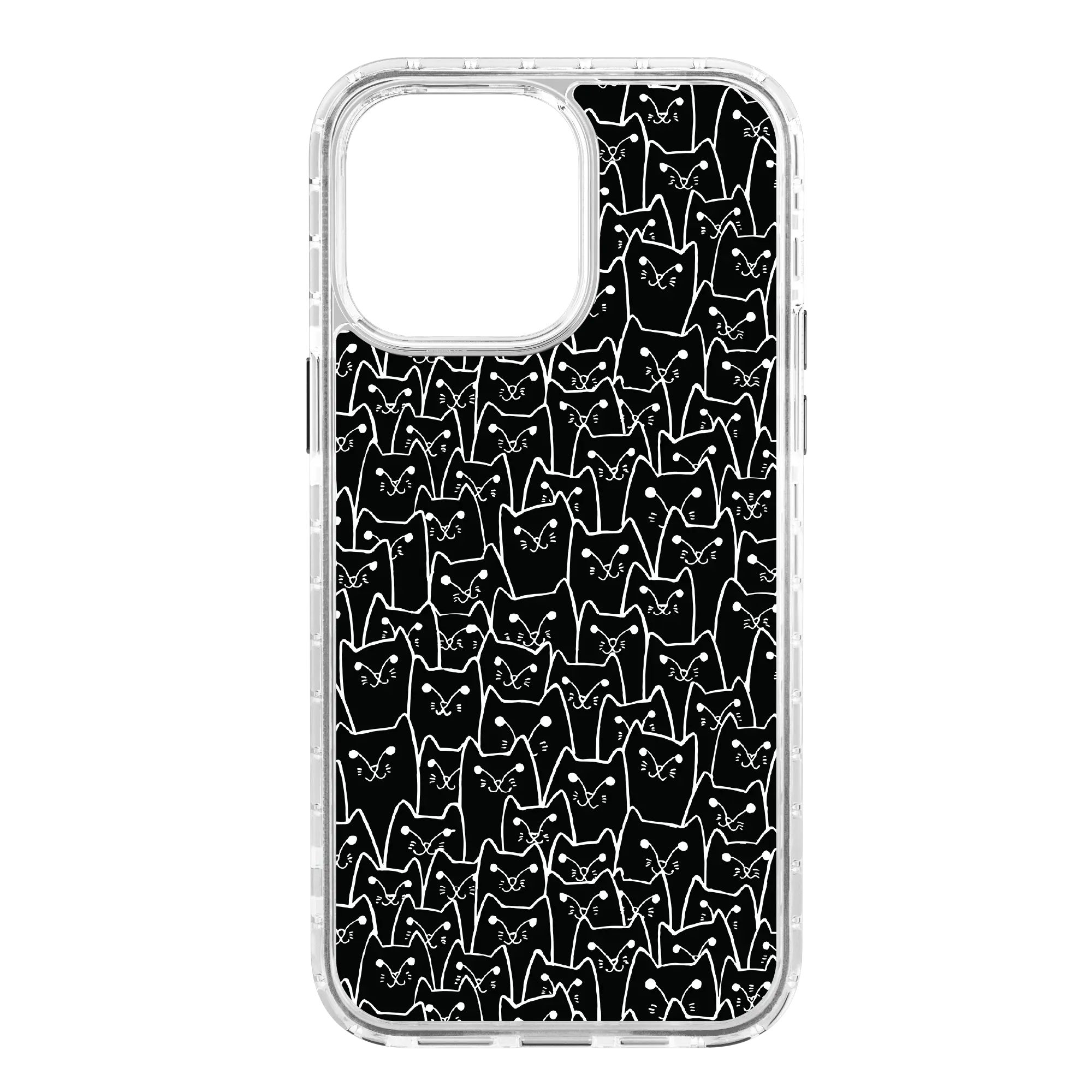 Apple-iPhone-14-Pro-Max-Crystal-Clear Black Cat Pattern | Protective MagSafe Case | Cats Meow Series for Apple iPhone 14 Series cellhelmet cellhelmet