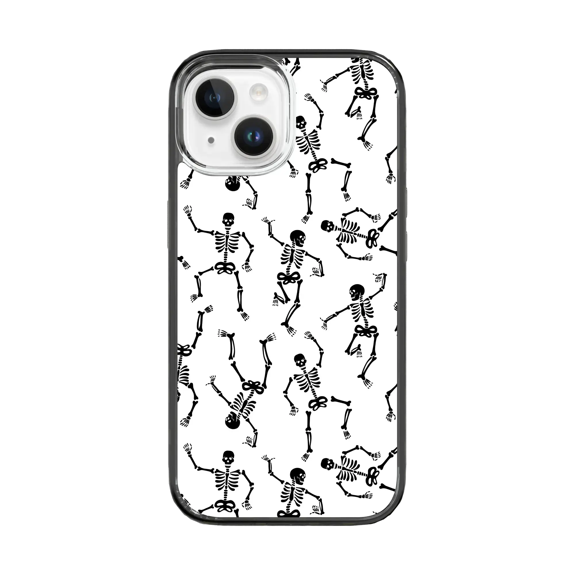 Black Dancing Skeletons | Halloween Series | Custom MagSafe Case Design for Apple iPhone 15 Series