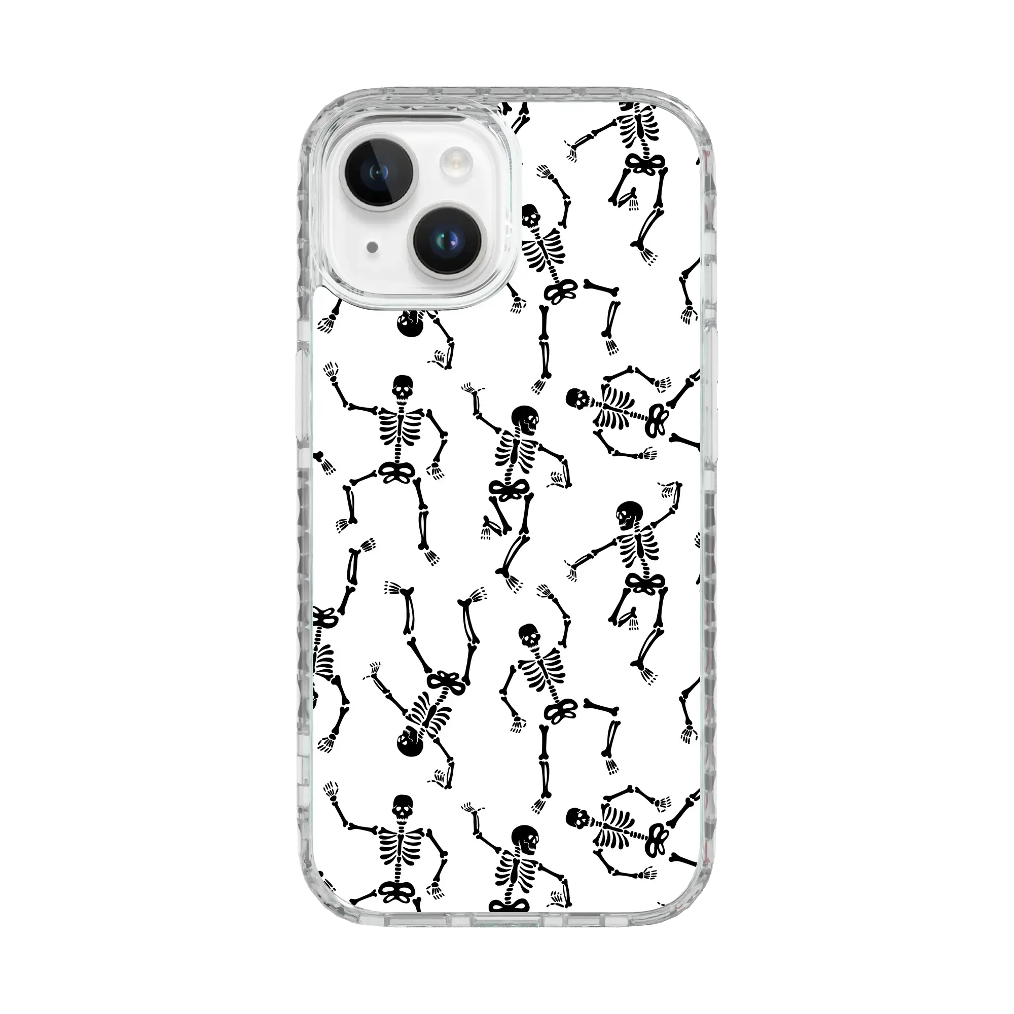 Black Dancing Skeletons | Halloween Series | Custom MagSafe Case Design for Apple iPhone 15 Series