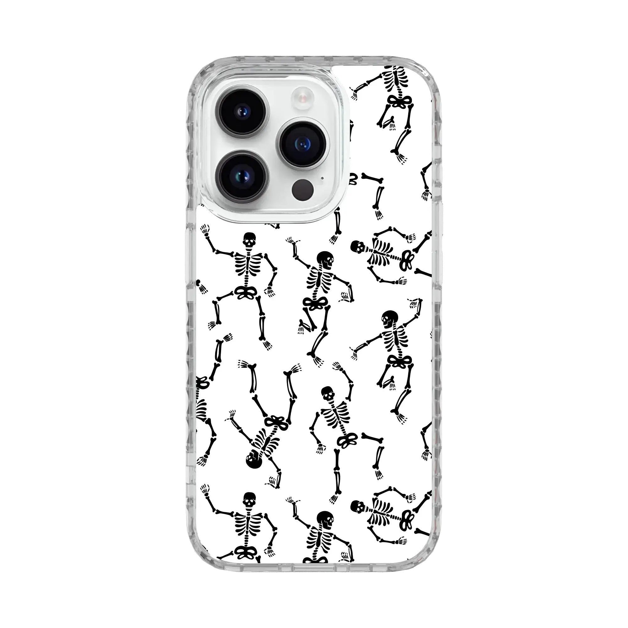 Black Dancing Skeletons | Halloween Series | Custom MagSafe Case Design for Apple iPhone 15 Series