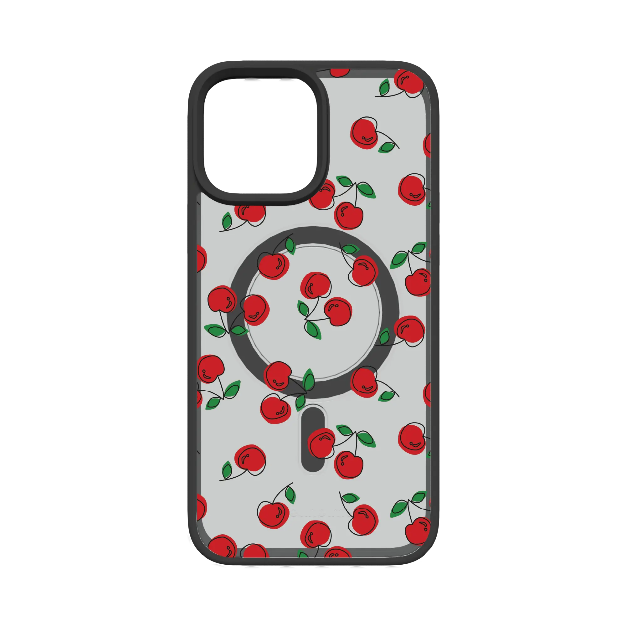 Apple-iPhone-13-Pro-Max-Crystal-Clear Bowl O' Cherries | Custom MagSafe Red Cherry Case for Apple iPhone 13 Series cellhelmet cellhelmet