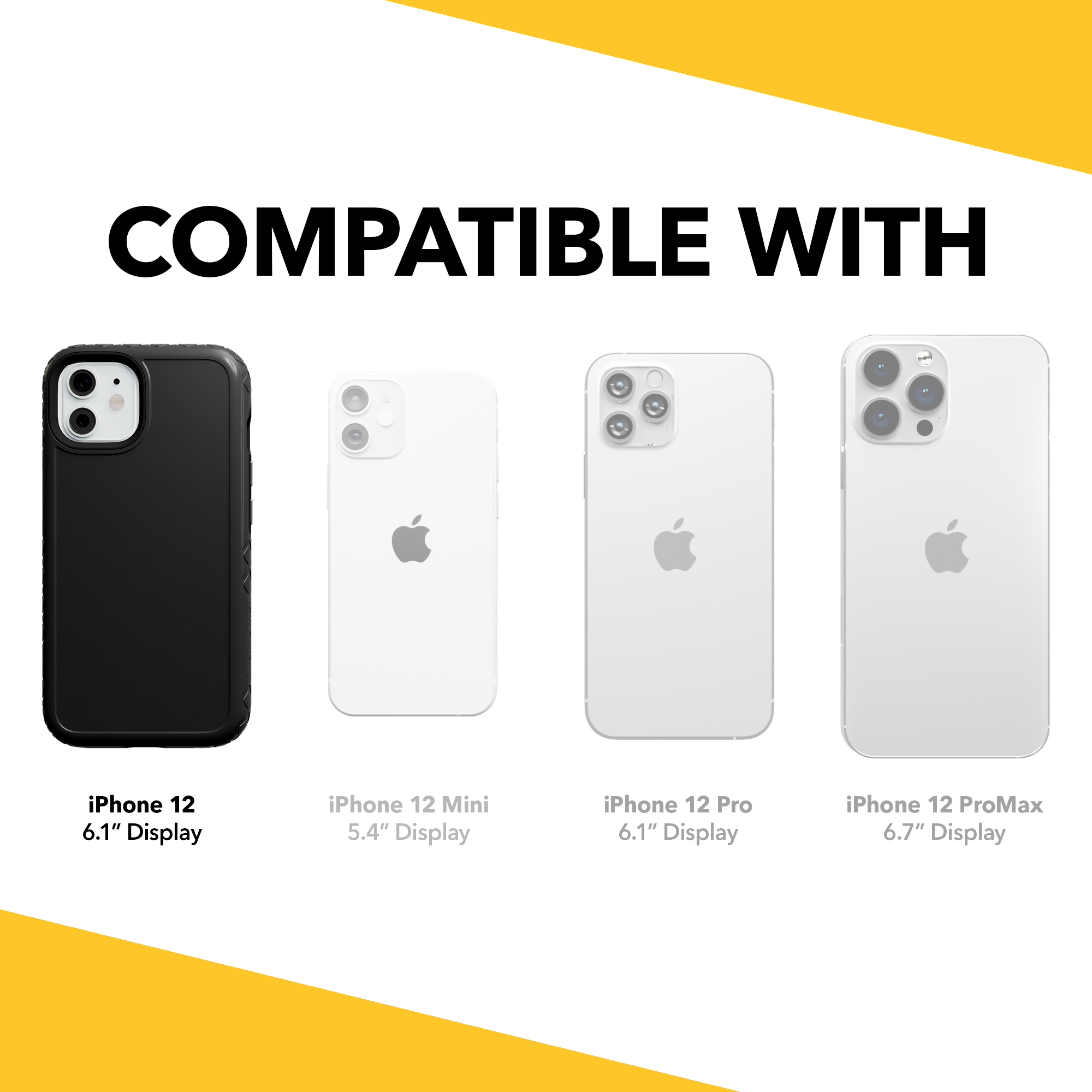 Fortitude Series Case for iPhone 12/12 Pro (Onyx Black)
