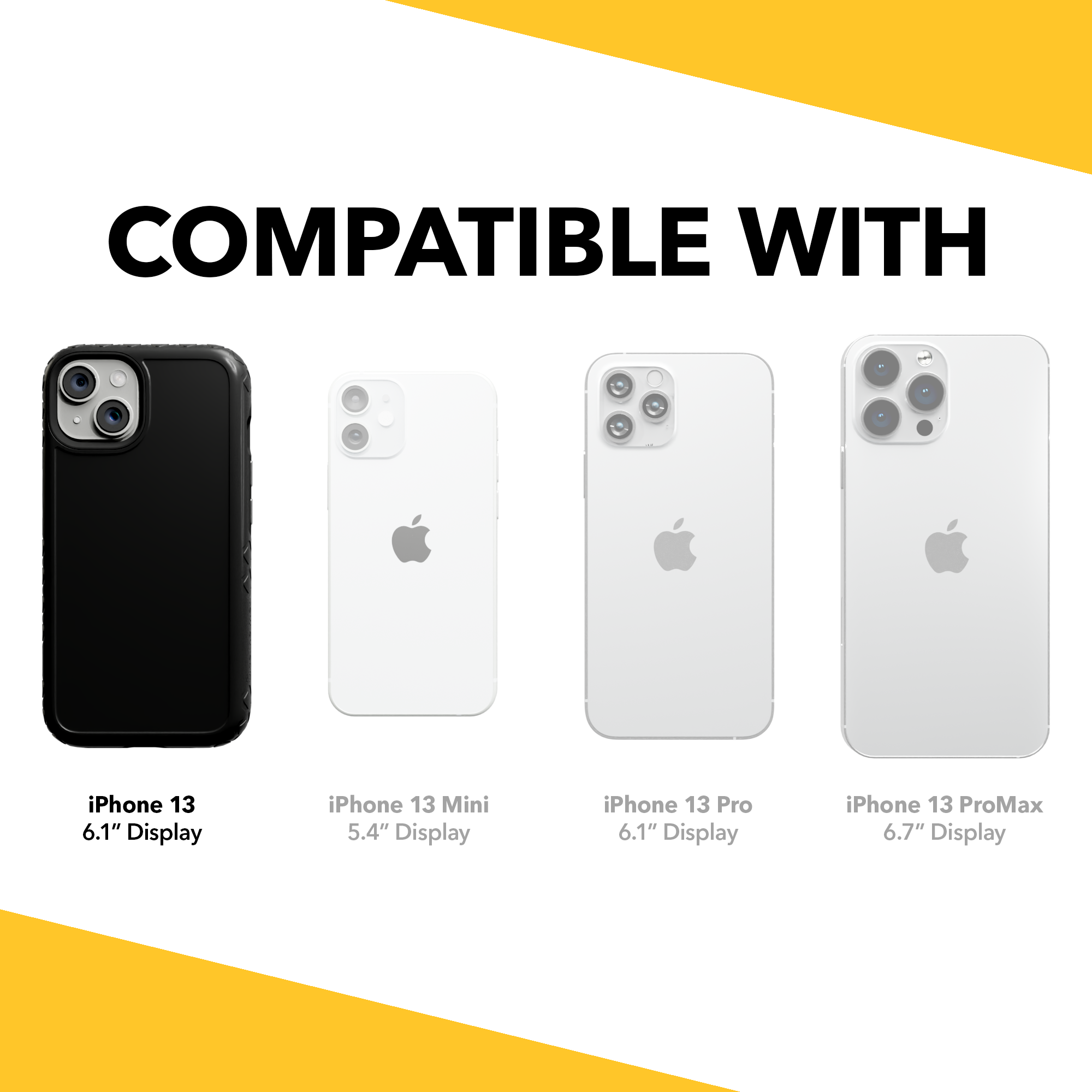 Dual Layer Case for Apple iPhone 13 | Onyx Black | Fortitude Series Onyx Black