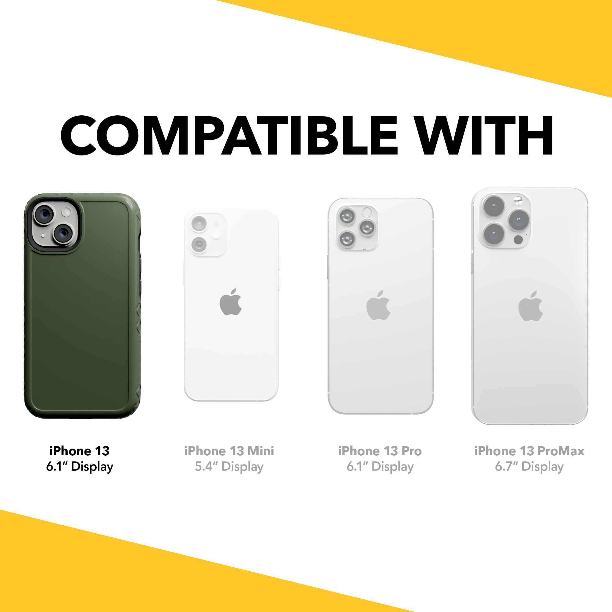 Dual Layer Case for Apple iPhone 13 | Olive Drab Green | Fortitude Series Olive Drab Green