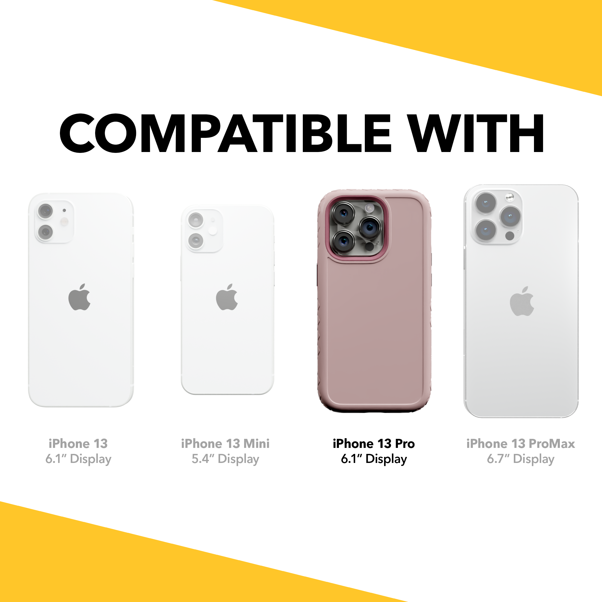 Dual Layer Case for Apple iPhone 13 Pro | Pink Magnolia | Fortitude Series Pink Magnolia