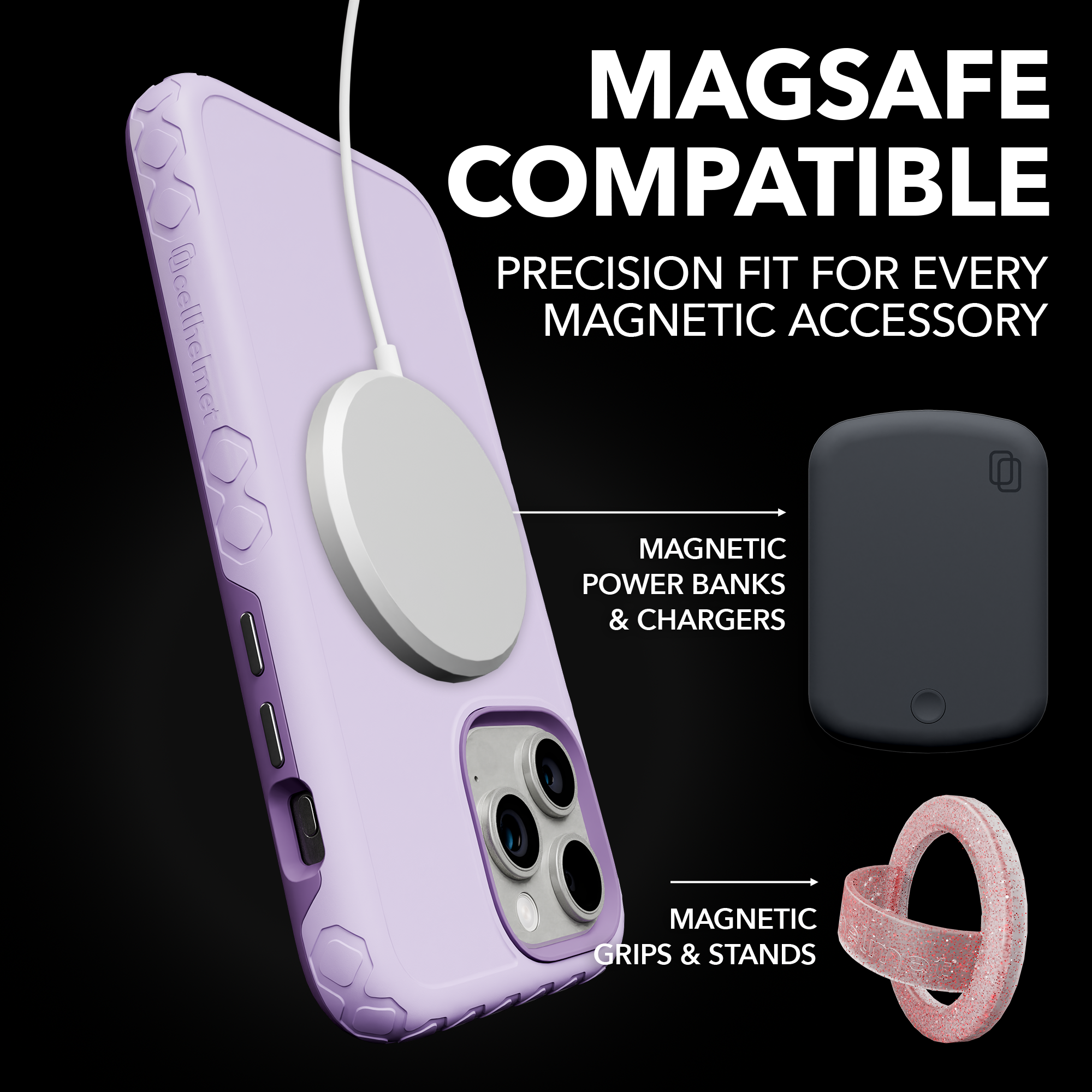 Dual Layer Case for Apple iPhone 13 Pro Max | Lilac Blossom Purple | Fortitude Series