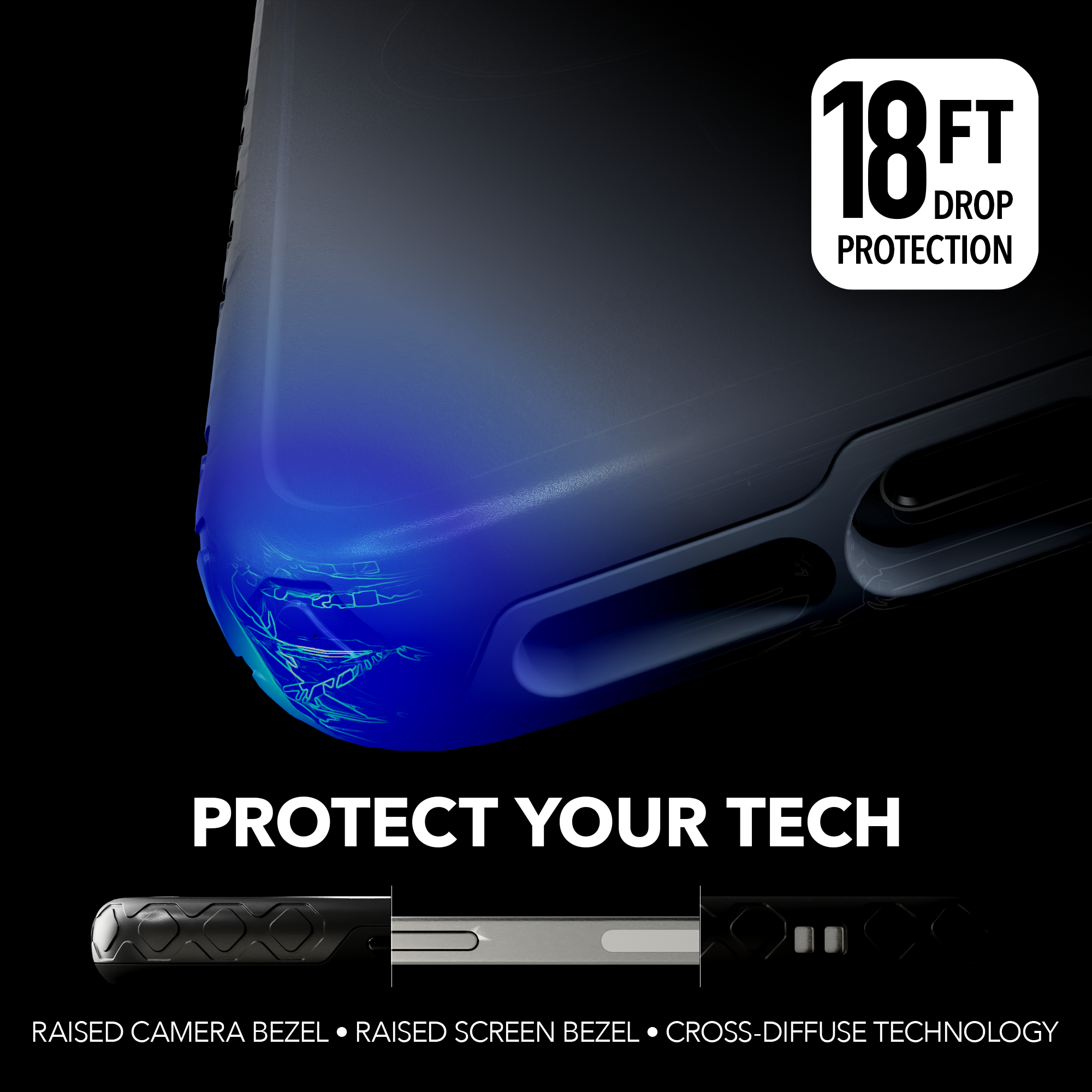 Dual Layer Case for Apple iPhone 13 Pro Max | Slate Blue | Fortitude Series Blue / Phone Case